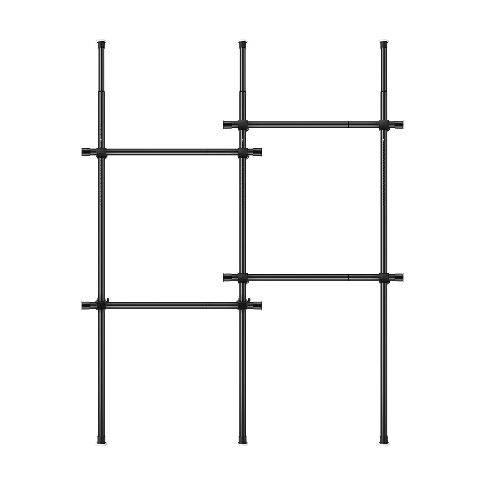 Ausway Floor-to-Ceiling Clothes Rack Adjustable Walk-In Wardrobe ...
