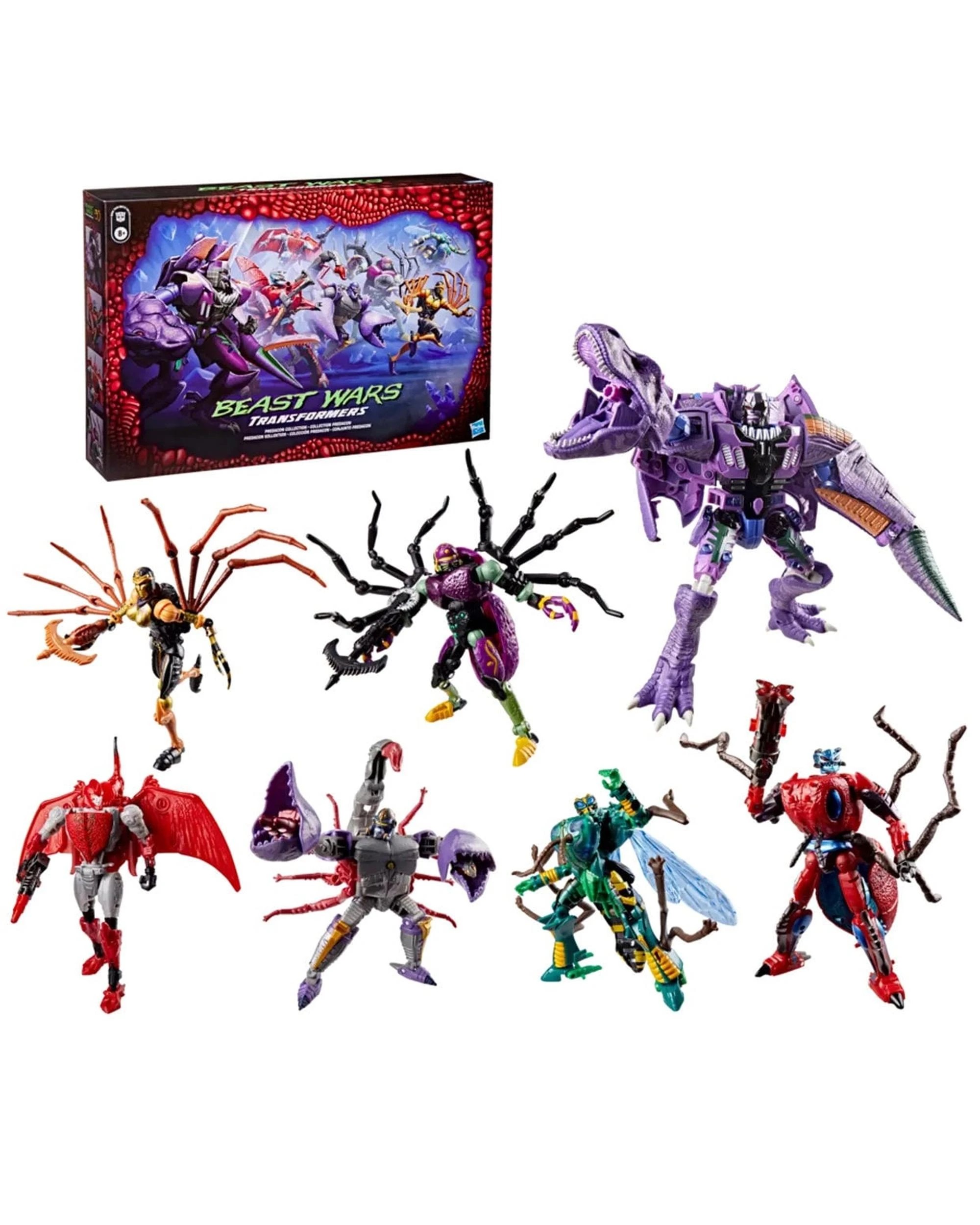 1 Transformers Takara Tomy Beast Wars Predacon Collection 7 Pack Action Figures, 1 of 10