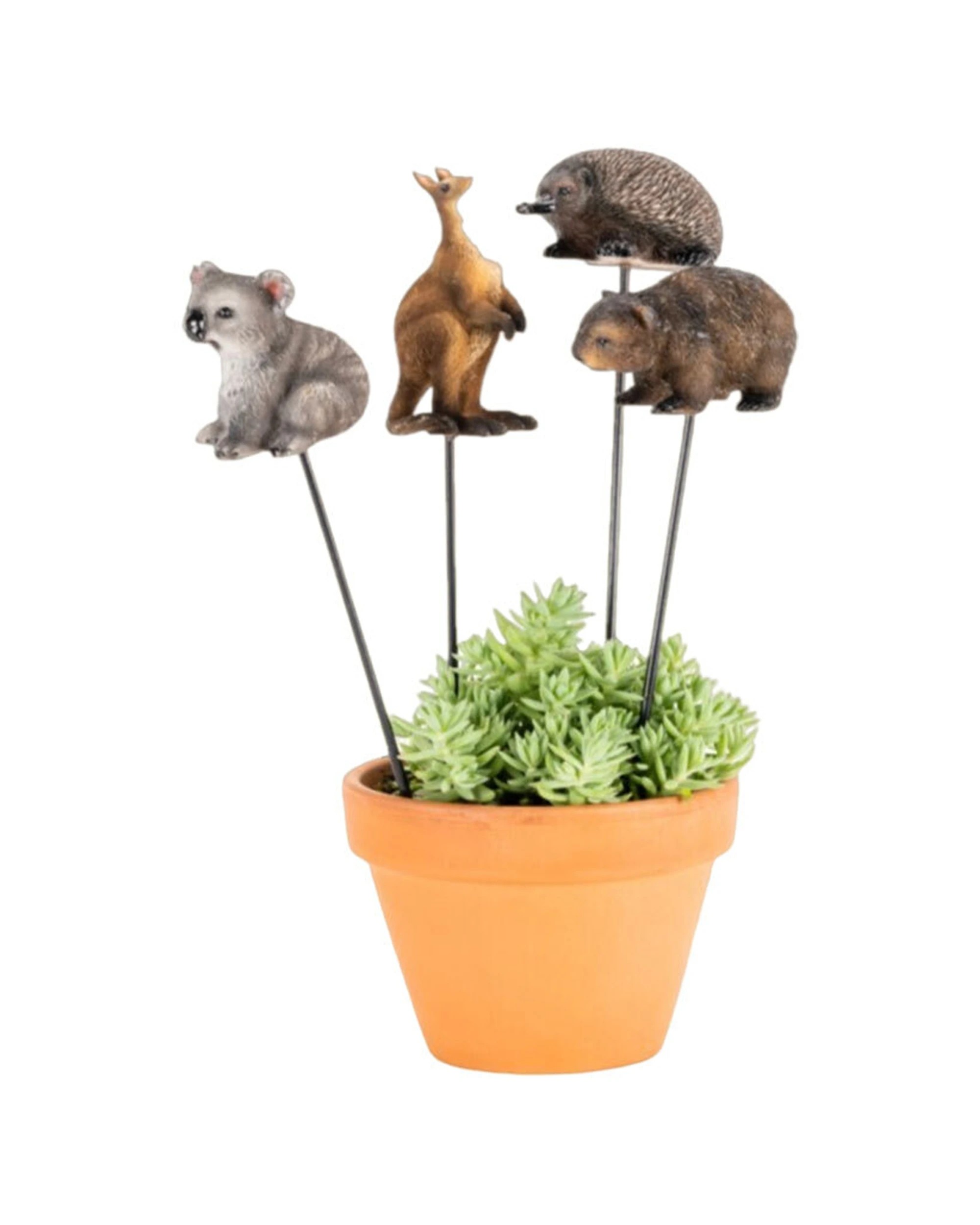 1 Alfresco 4x Aussie Animals Sticks Sitting Ornament Garden Decor - Multi, 1 of 3