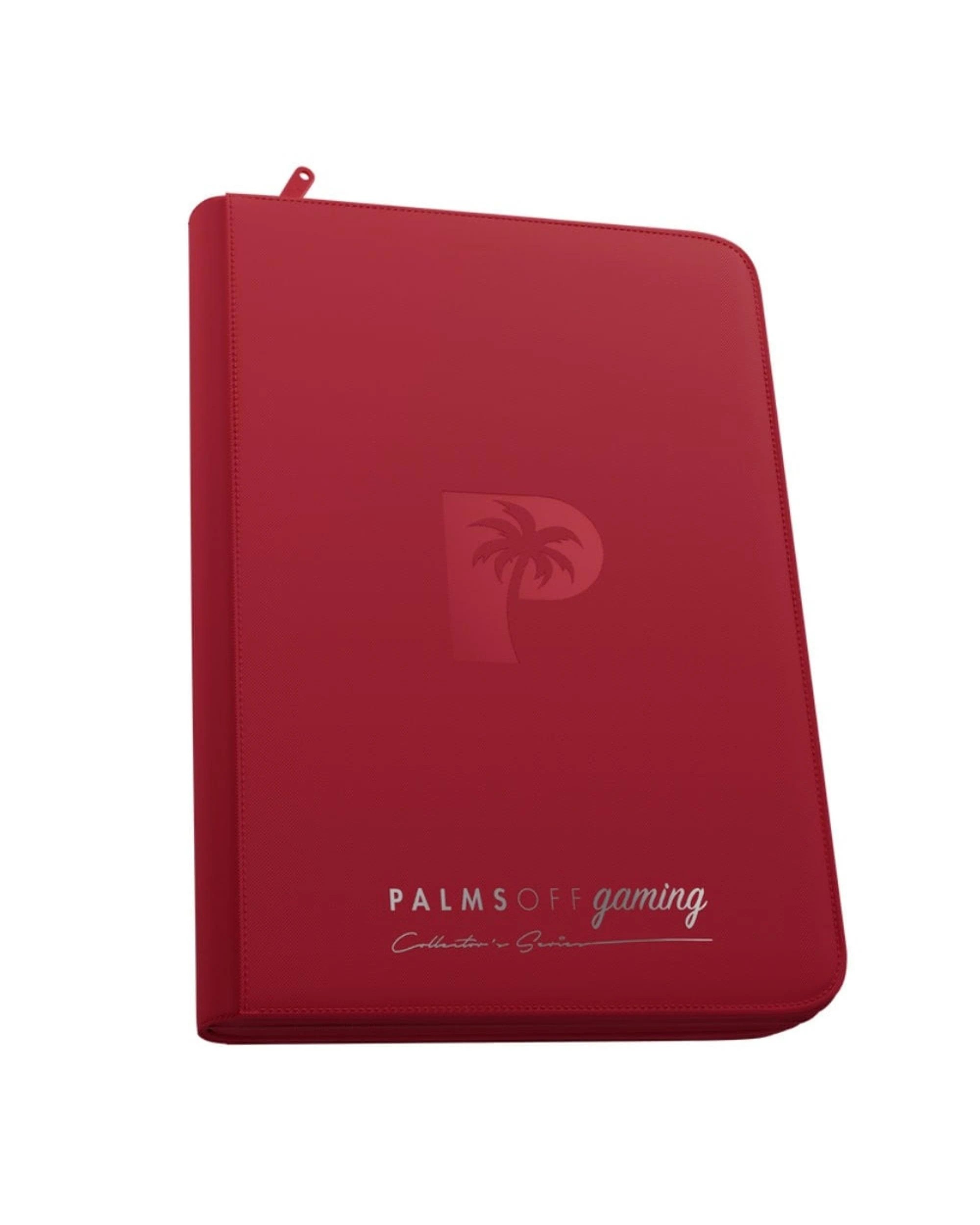 1 Palms Off Gaming Collector's Series Top Loader 9 Pocket Zip Binder - Red, 1 of 8