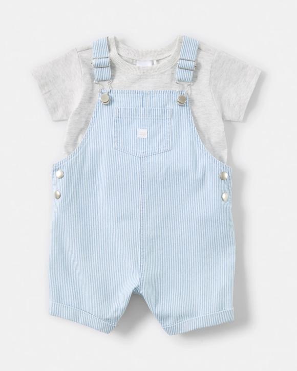 Short Sleeve Denim Dungaree Set
