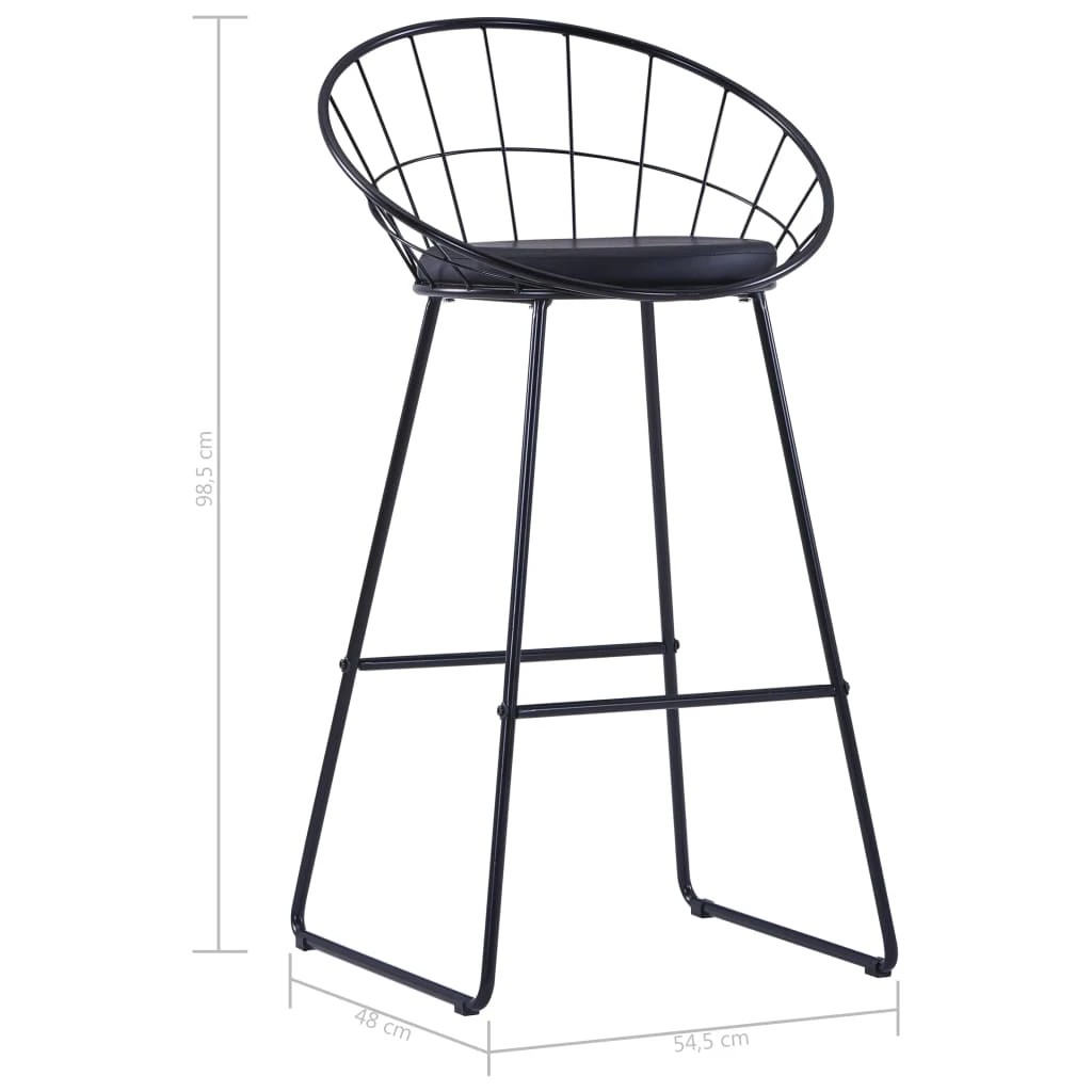 7 vidaXL Bar chair Footrest - Black, 7 of 7