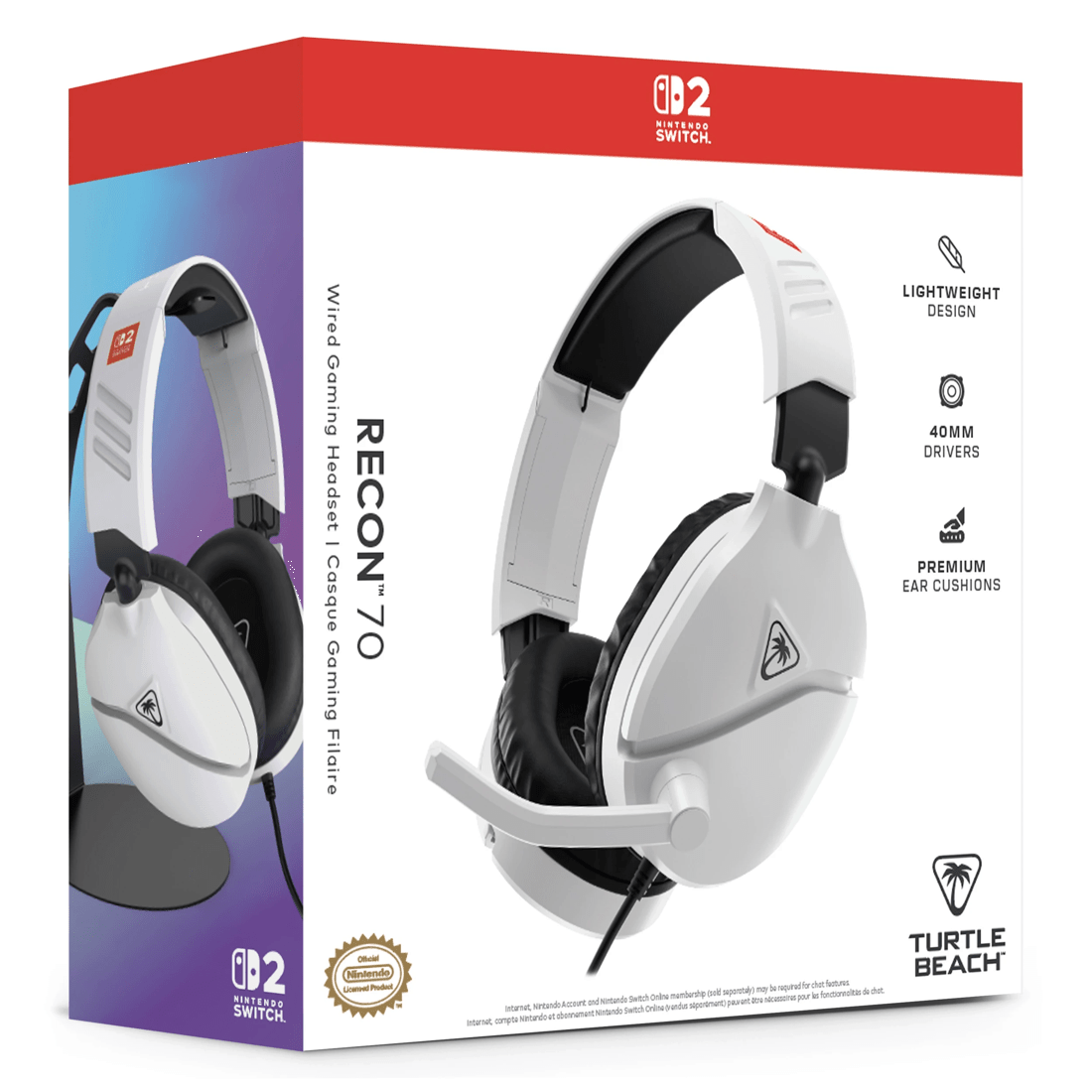 3 Turtle Beach Headset Recon 70 White - Nintendo Switch 2 - White, 3 of 5