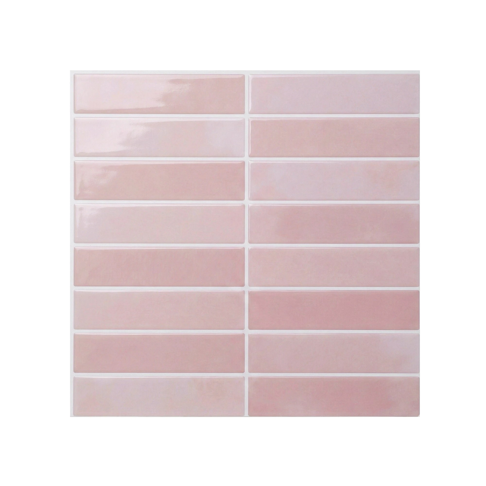 3 Artiss 3D Peel and Stick Wall Tiles Self Adhesive LinearGrid Backsplash 10 - Pink, 3 of 8