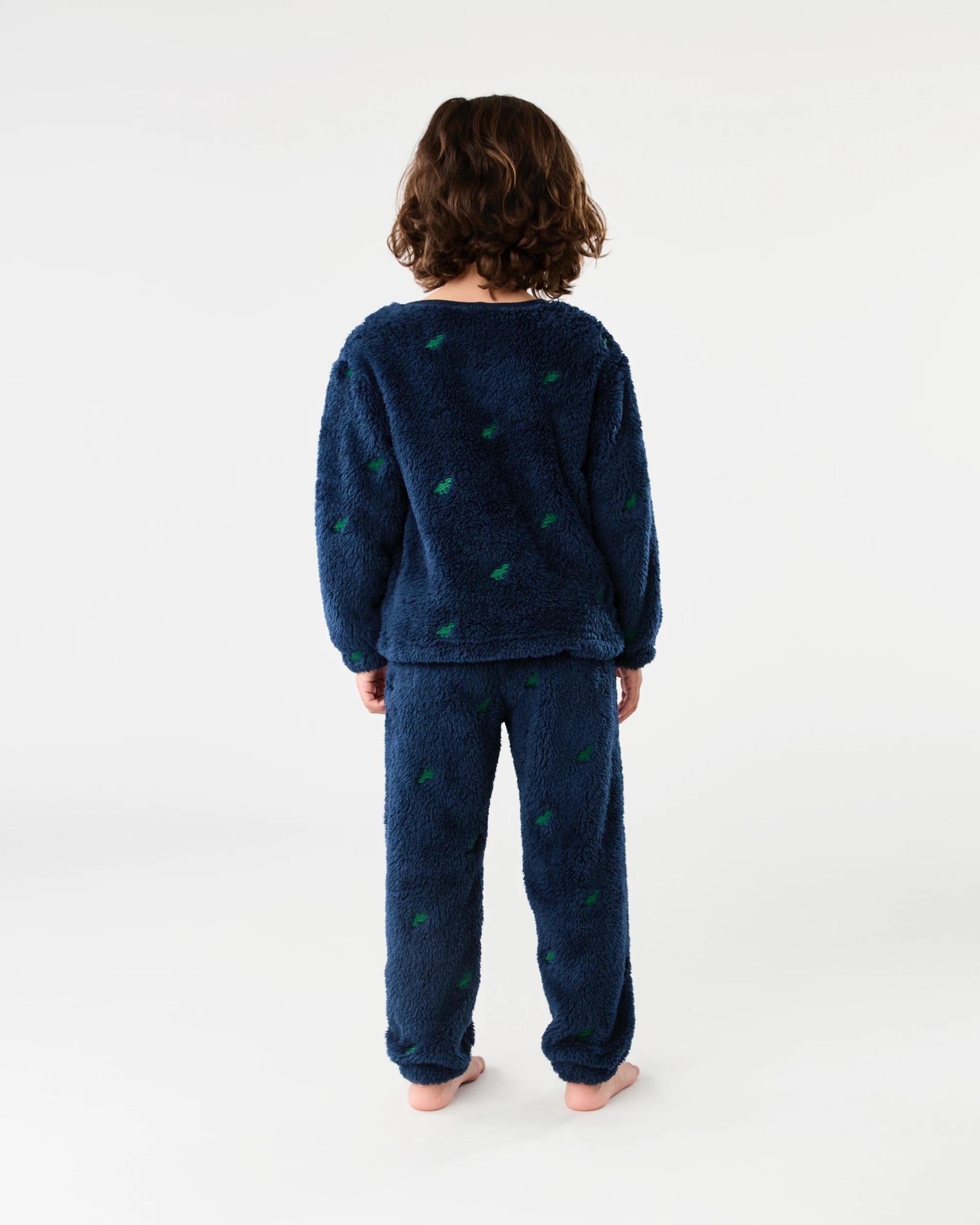 3 Embroidery Fluffy Pyjama Set Nvy Trex, 3 of 6