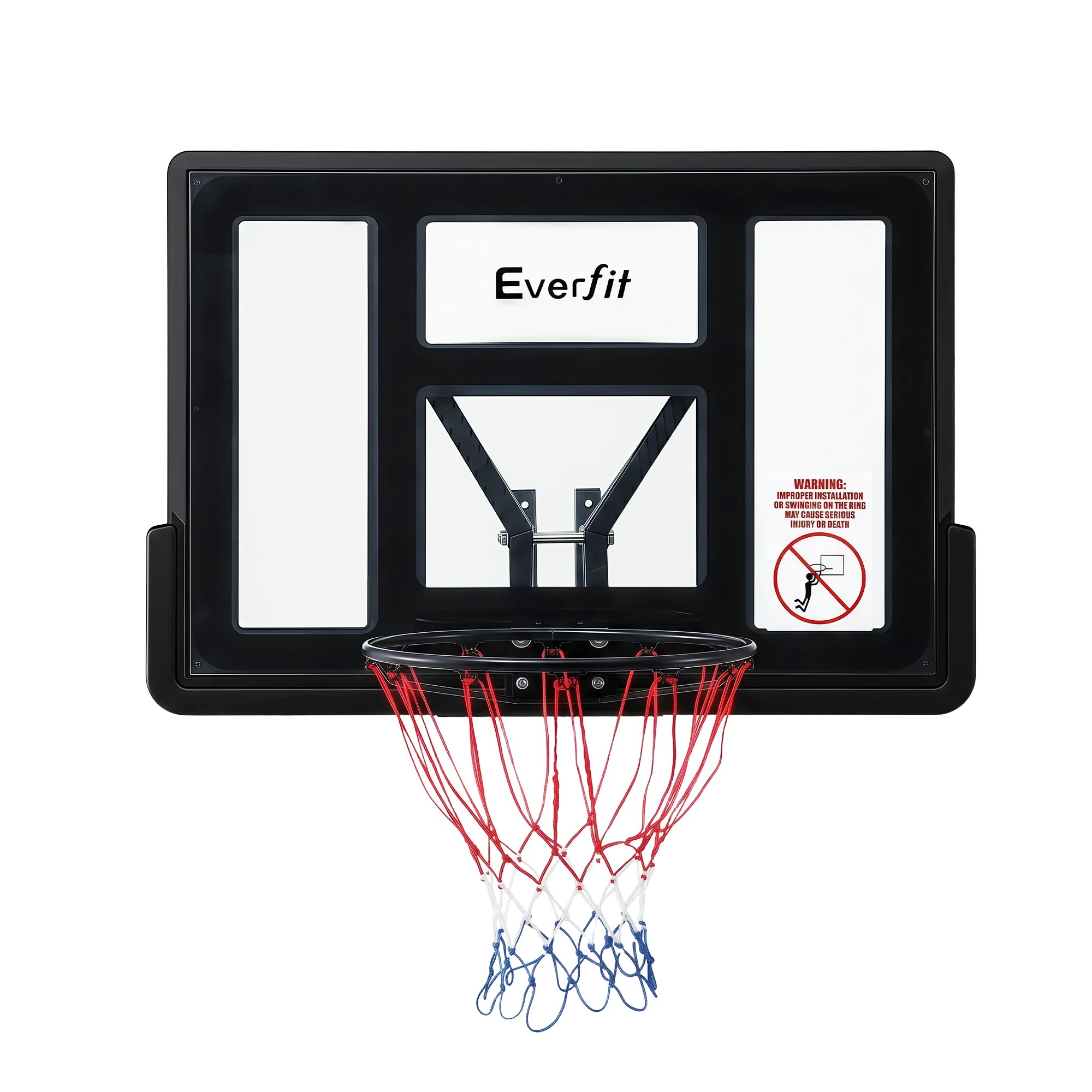 3 Everfit 43-Inch Wall Mount Kids Basketball Hoop, Breakaway Rim & Nylon Net, Indoor Outdoor - Black, 3 of 7