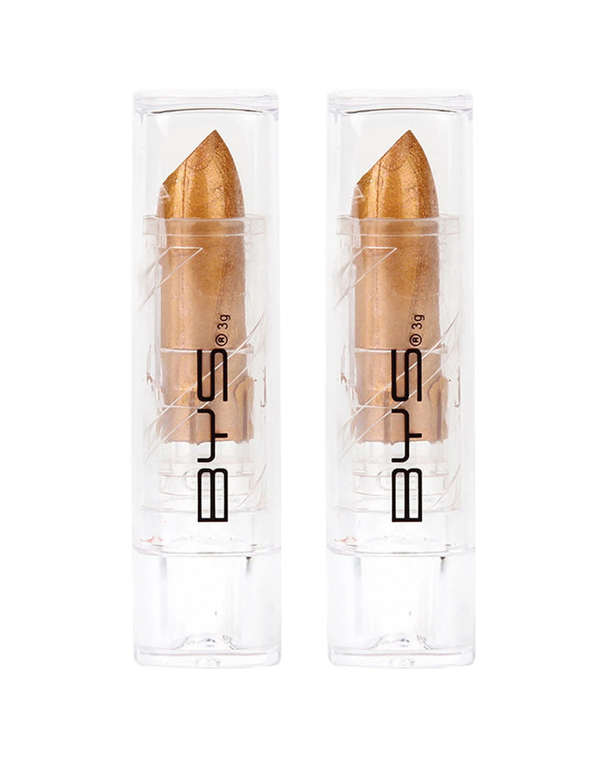1 BYS 2PK Metallic Lipstick Popcorn Richly Pigmented Silky Smooth Formula 3g - Gold, 1 of 1