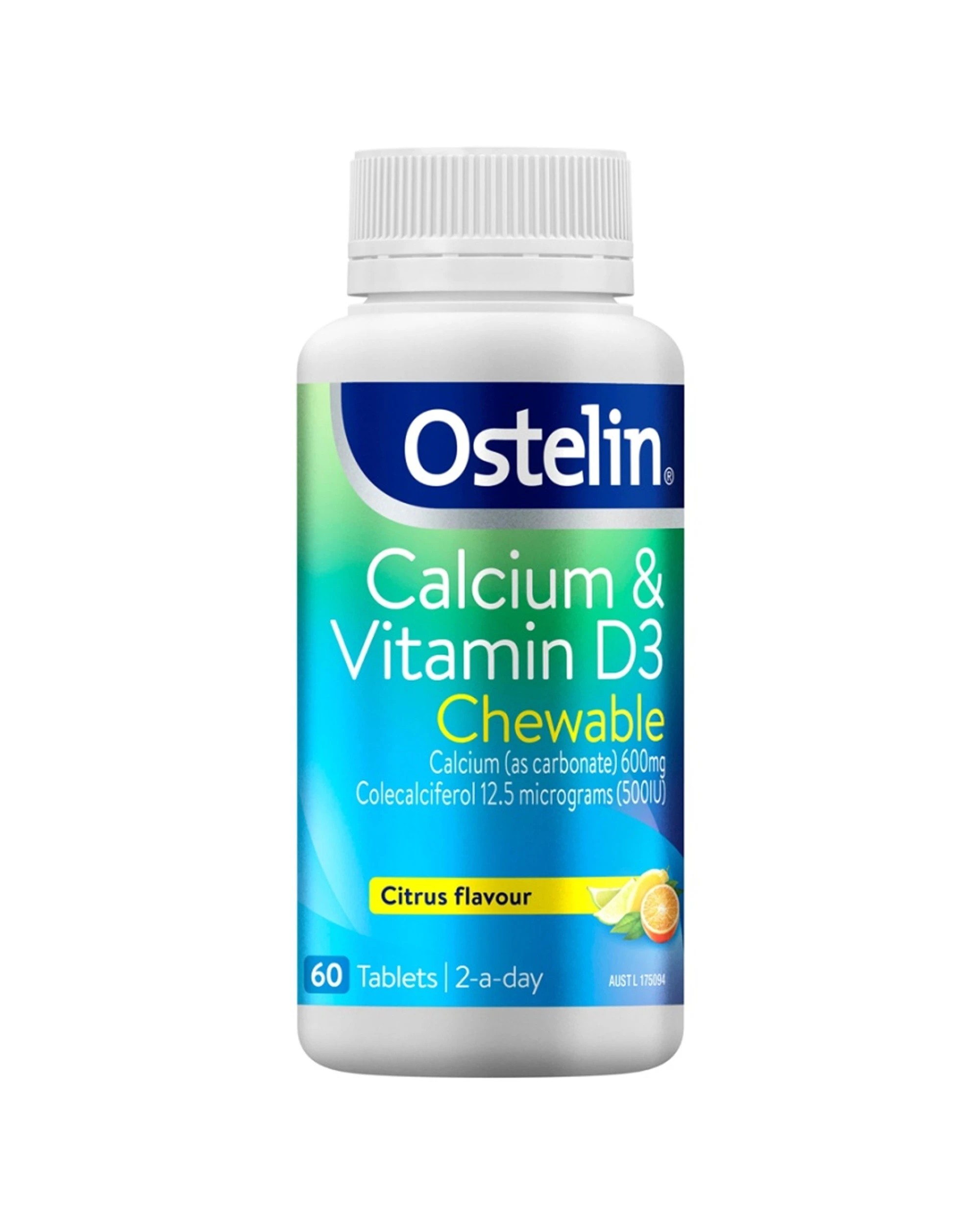 1 Ostelin 60pc Calcium & Vitamin D3 Chewable Tablets For Bone Stregnth & Immune Support, 1 of 1