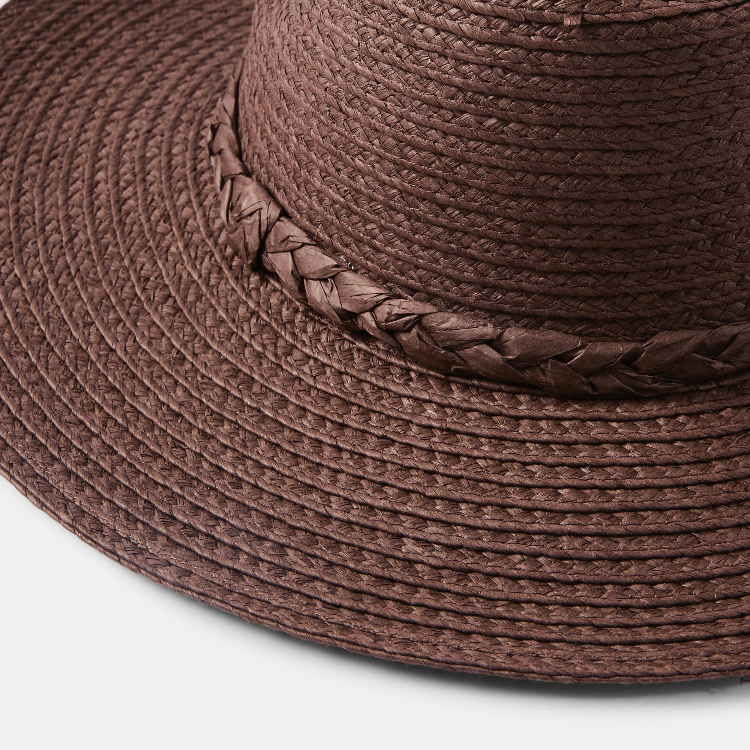 3 Braided Panama Hat Brown, 3 of 3