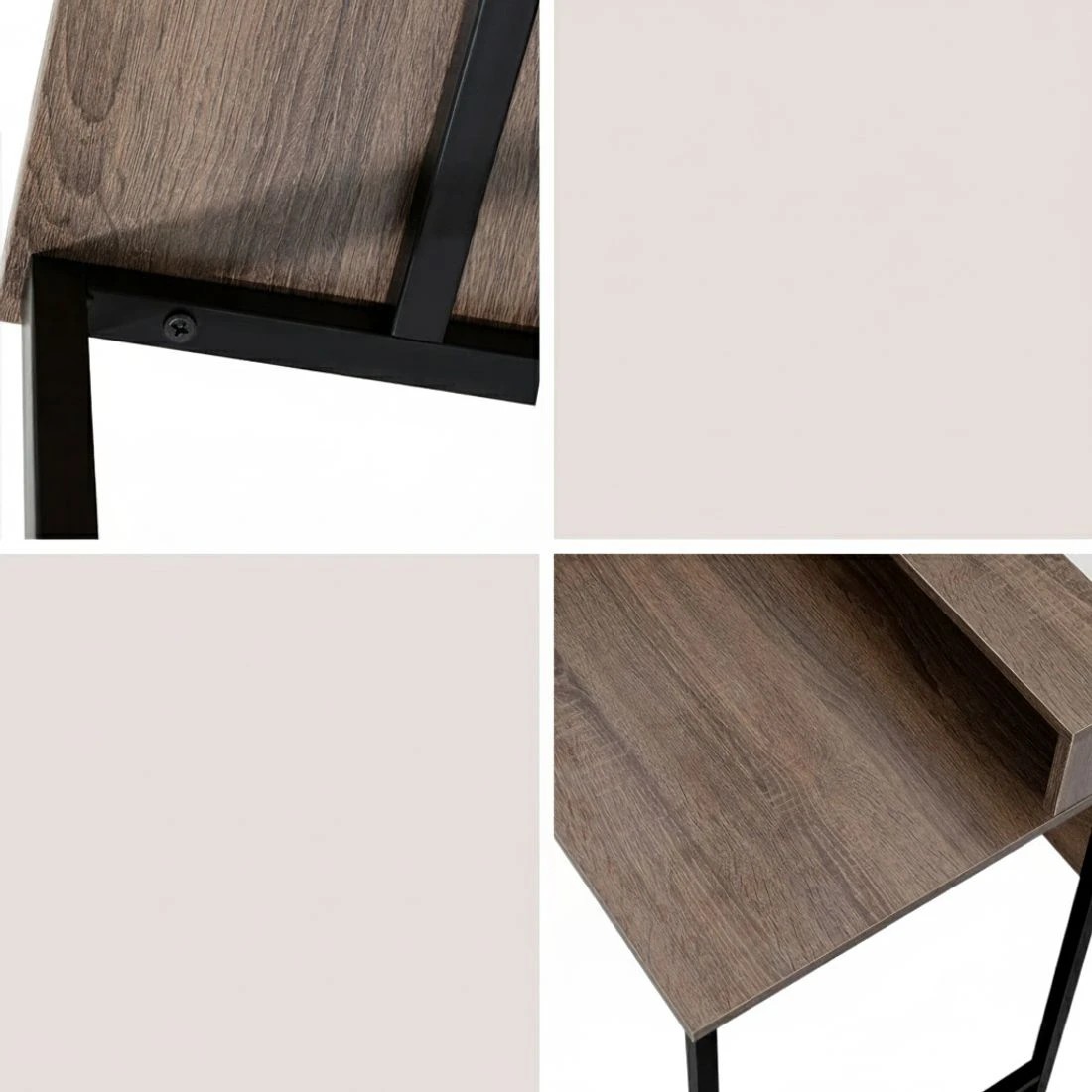 5 Artiss Computer Desk Shelf Oak - Black, 5 of 6