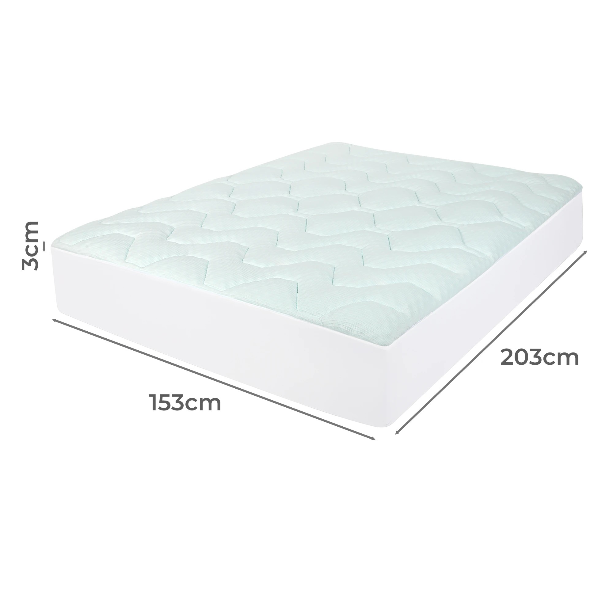 3 Dreamz Mattress Topper Pillowtop Memory Foam Bamboo Cover Bed Protector Queen, 3 of 9
