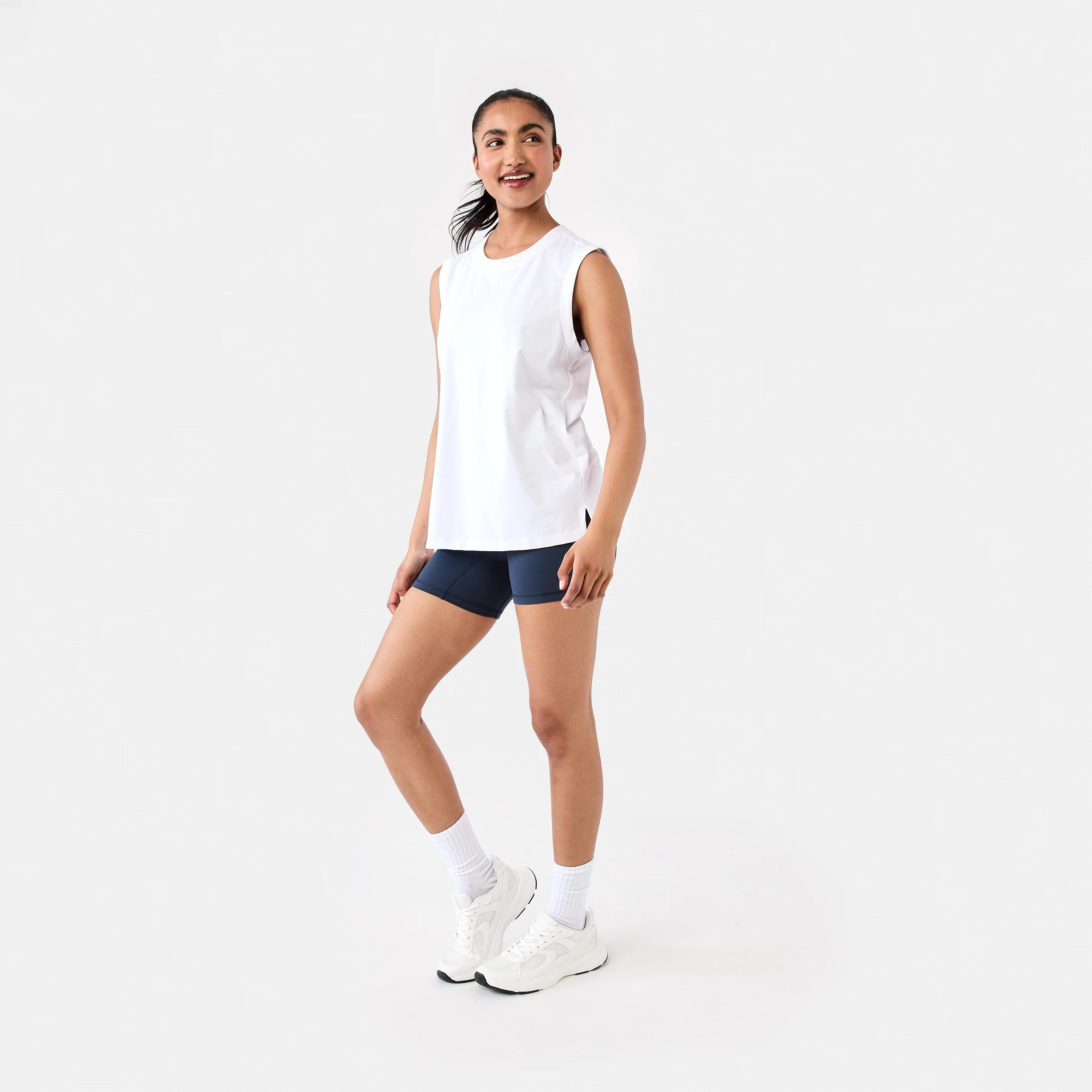 3 Active Womens Muscle Tank White, 3 of 8