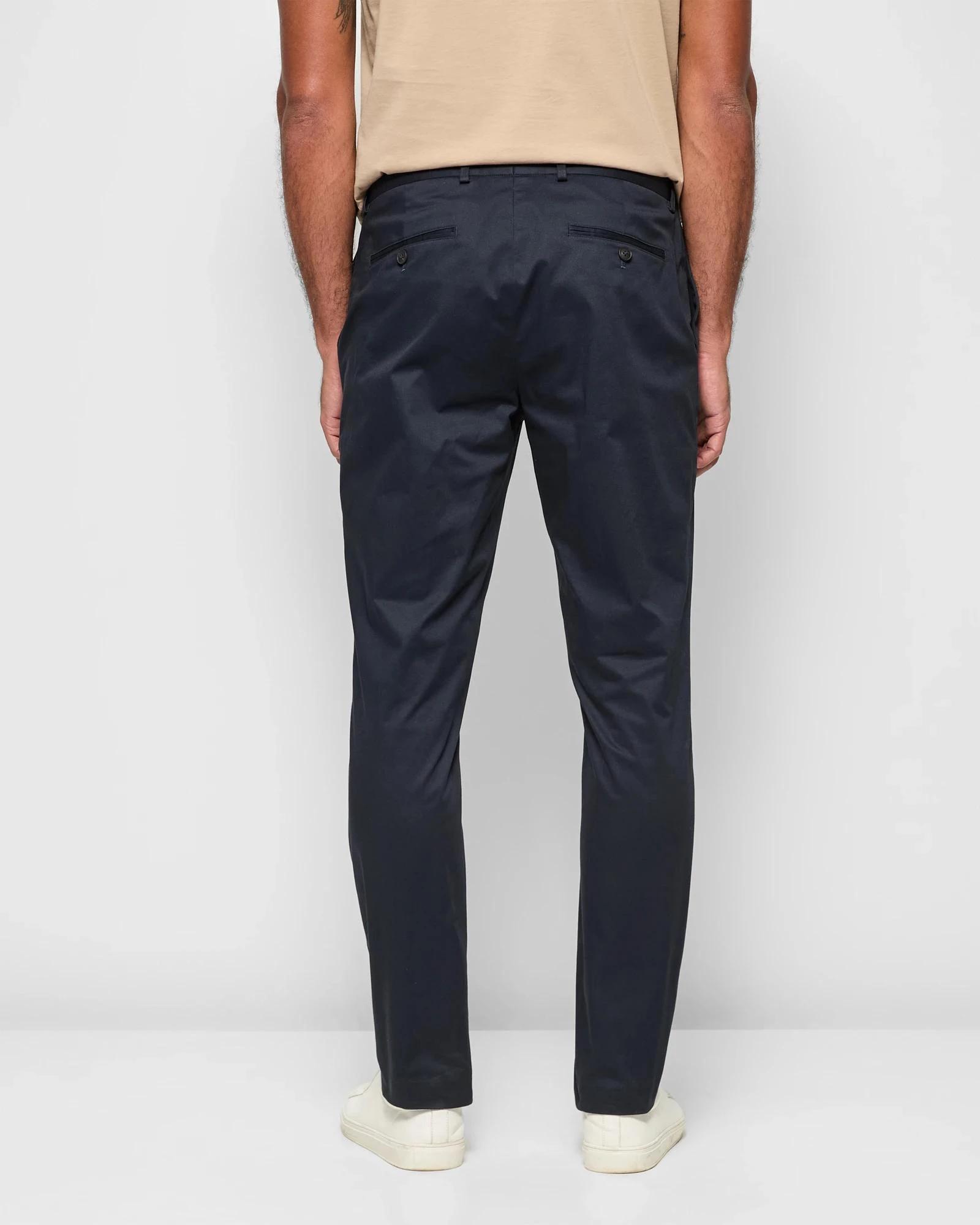 4 Tailored Chino Pants - Preview NAVY BLUE, 4 of 7
