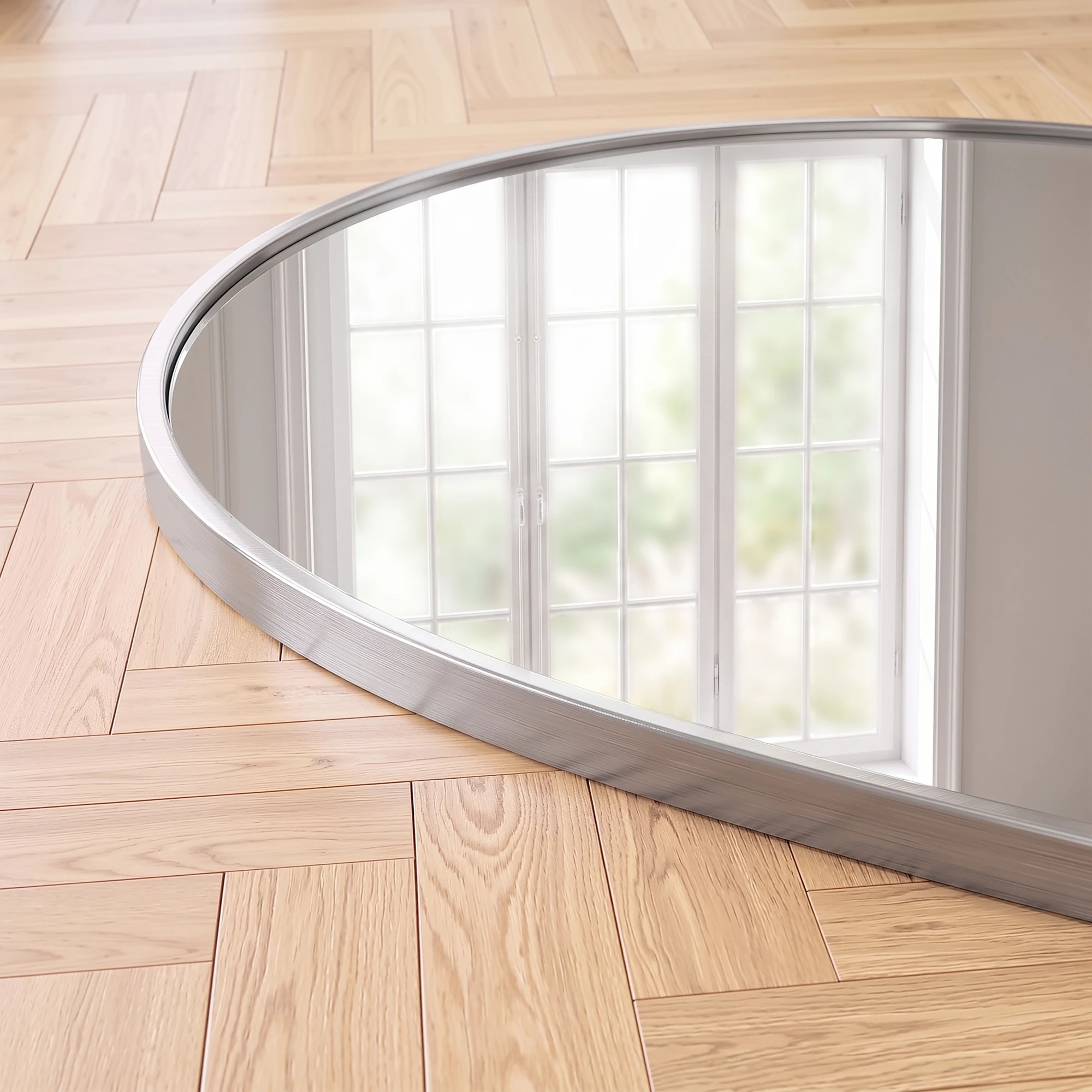 5 Embellir 86x50cm Arched Wall Mirror Vanity Makeup Home Decor - Silver, 5 of 8