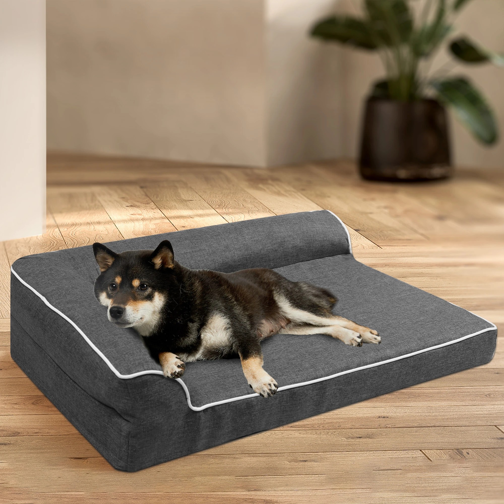 5 Pawz Orthopedic Memory Foam Dog Bed Large Light Grey, 5 of 5