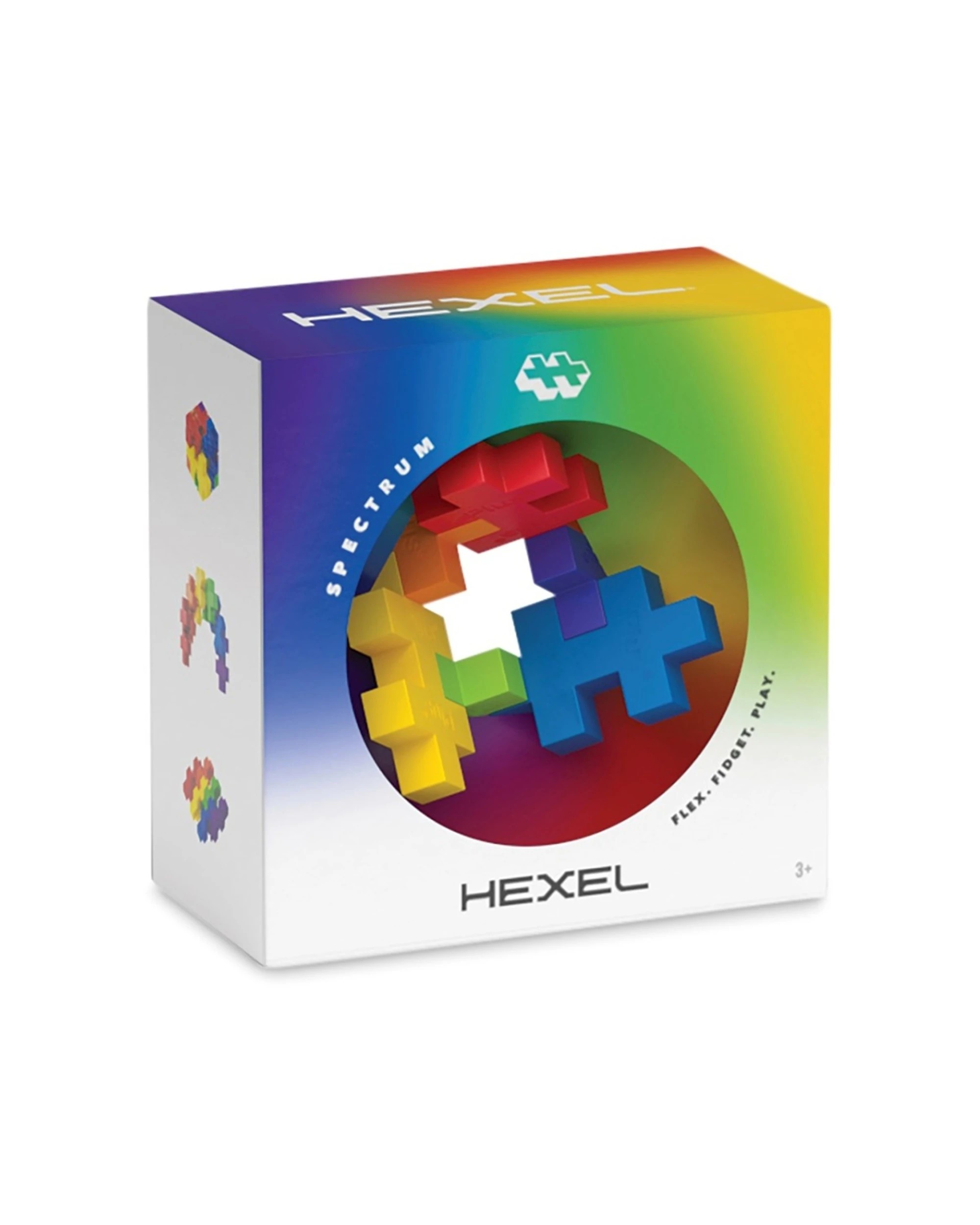 2 Plus-Plus Hexel Fidget Toy Spectrum Kids Children 6 Interconnected Blocks, 2 of 3