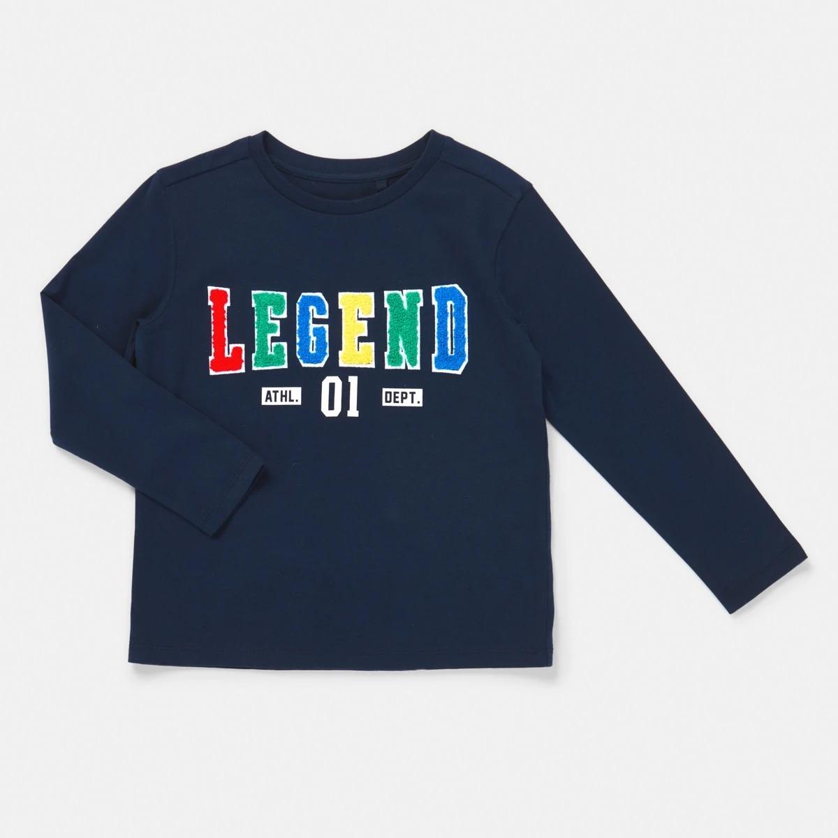 7 Long Sleeve Boucle T-shirt Blu Legend, 7 of 8