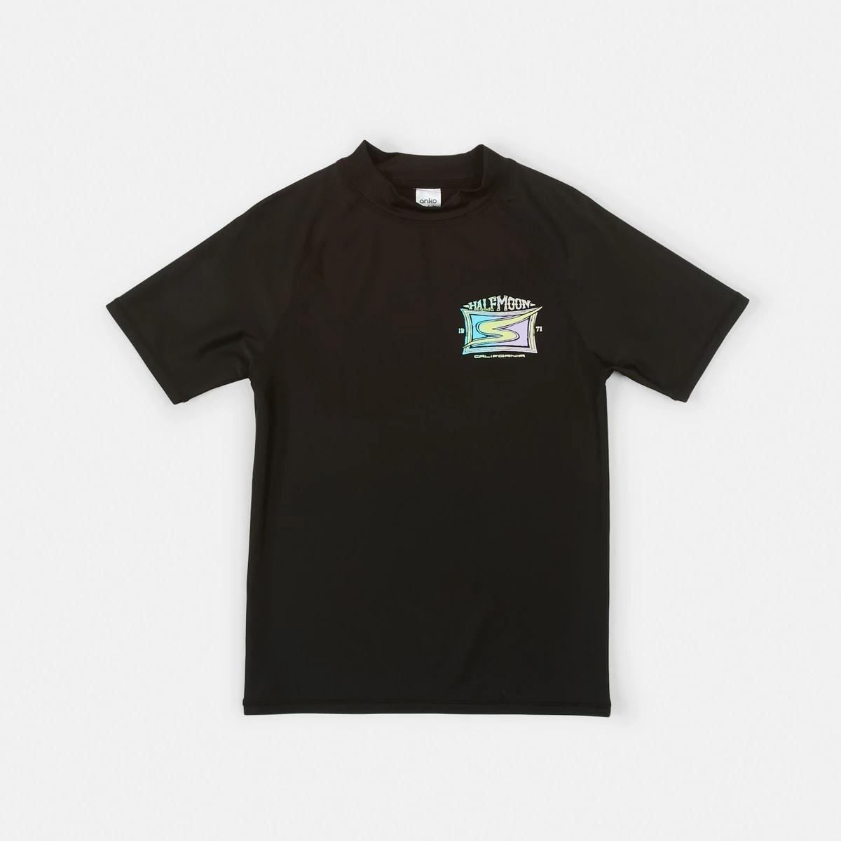7 Short Sleeve Print Rash Vest Black, 7 of 10