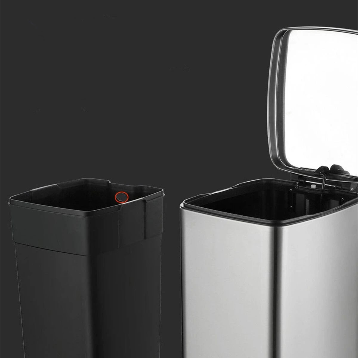 7 AUSWAY 20L Rubbish Bin Champagne Gold Coloured Tungsten Steel Pedal Flip, 7 of 7