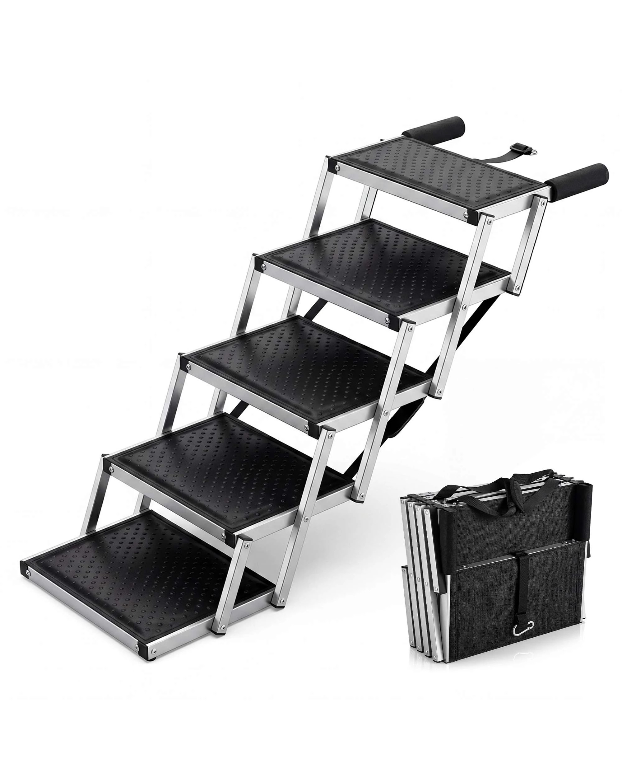 1 Advwin Pet Ramp Dog Stairs Steps Foldable, 1 of 9