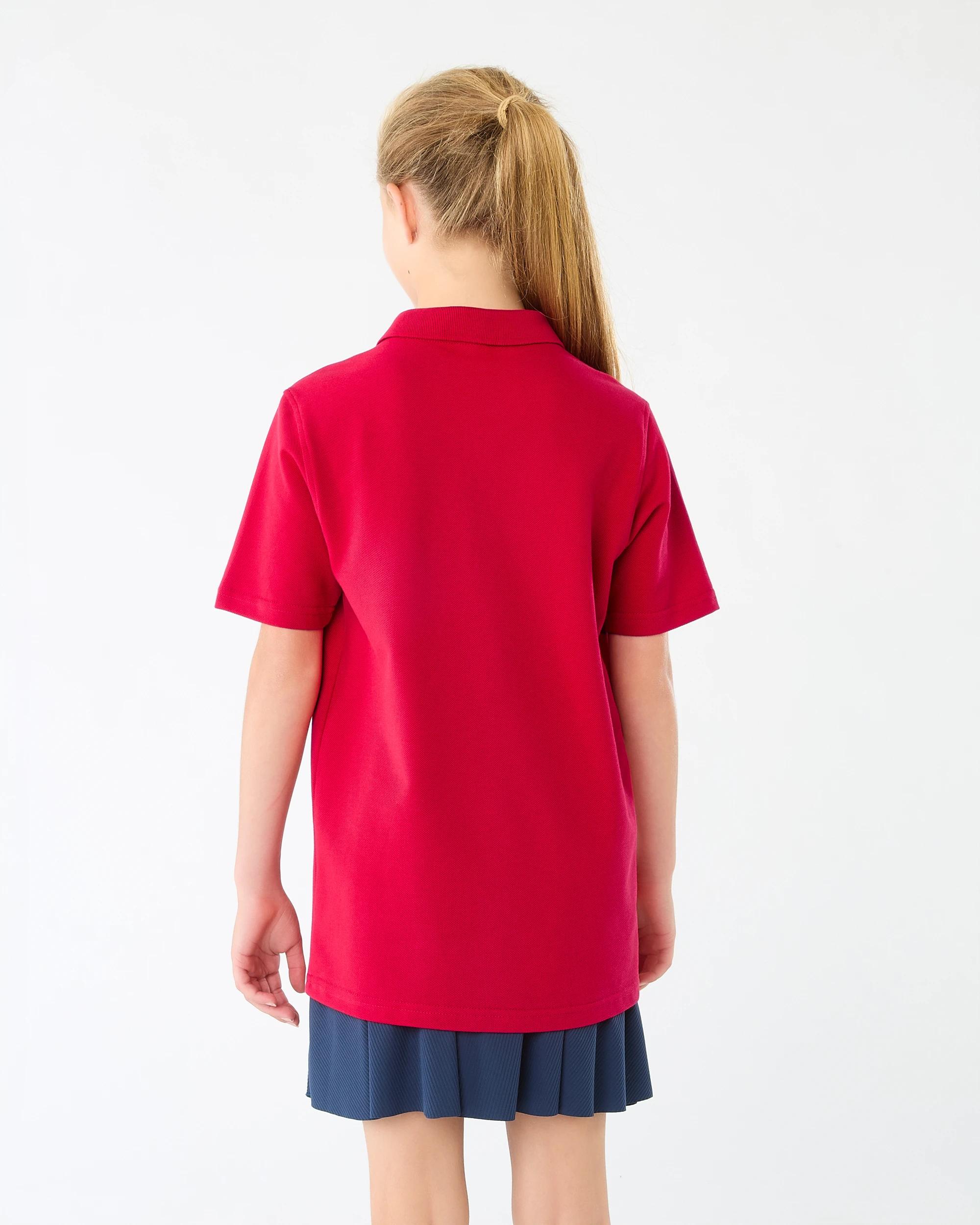 2 School Odour Shield Cotton Polo T-shirt Red, 2 of 7