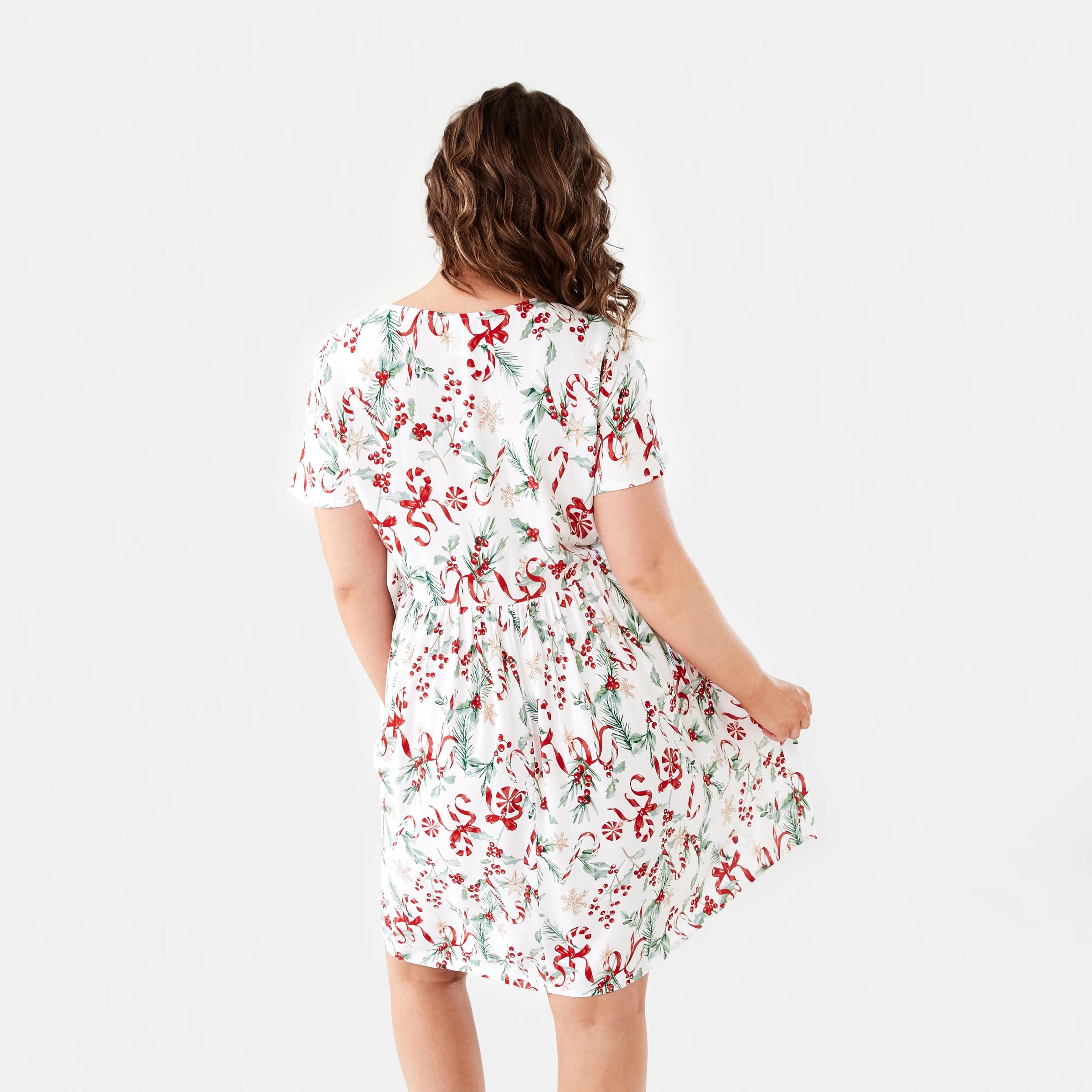 5 Short Sleeve Christmas Mini Dress Candy Cane, 5 of 9
