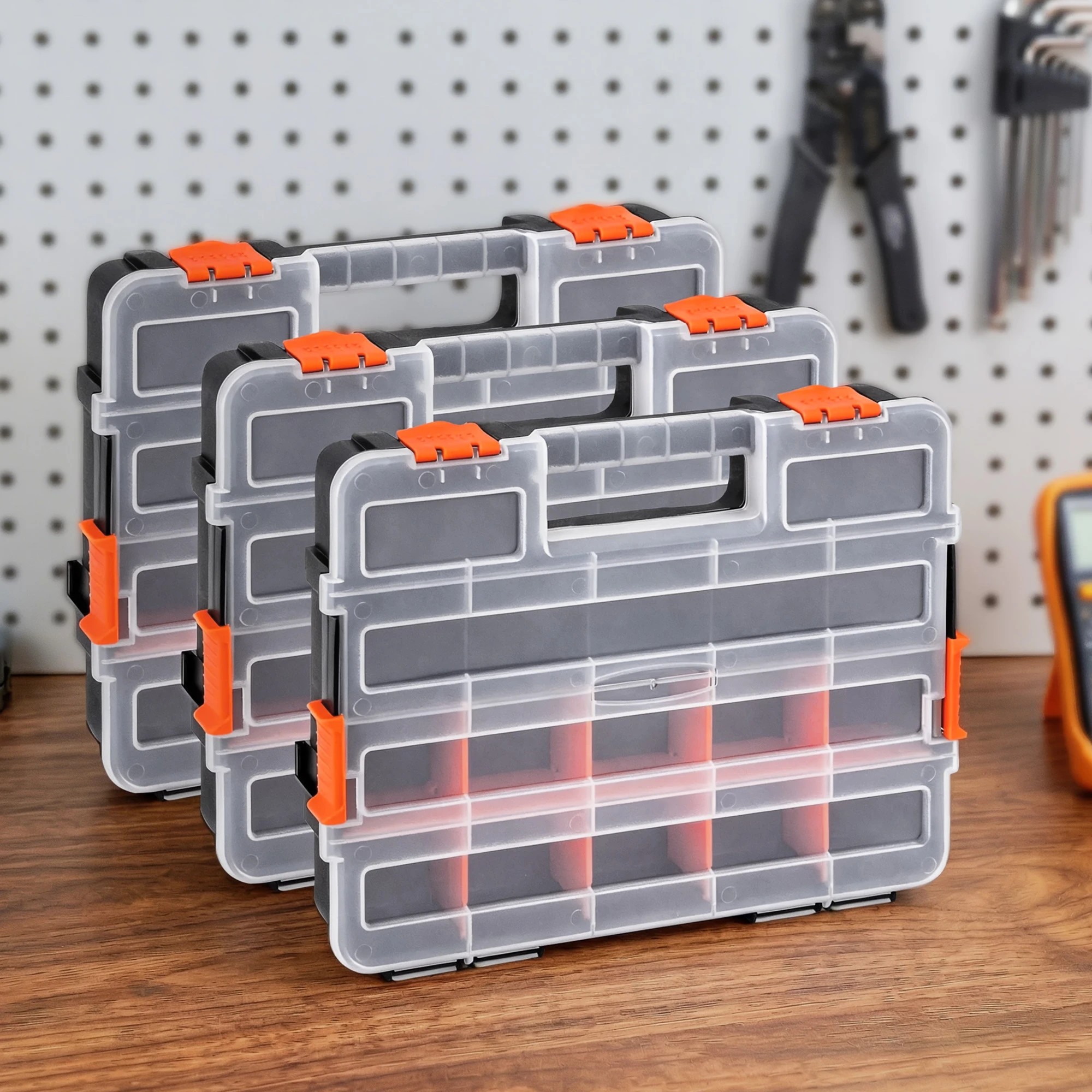4 Giantz 3 Pack Tool Box Organizer with Hardware Storage Box for Small Parts - Multi, 4 of 4