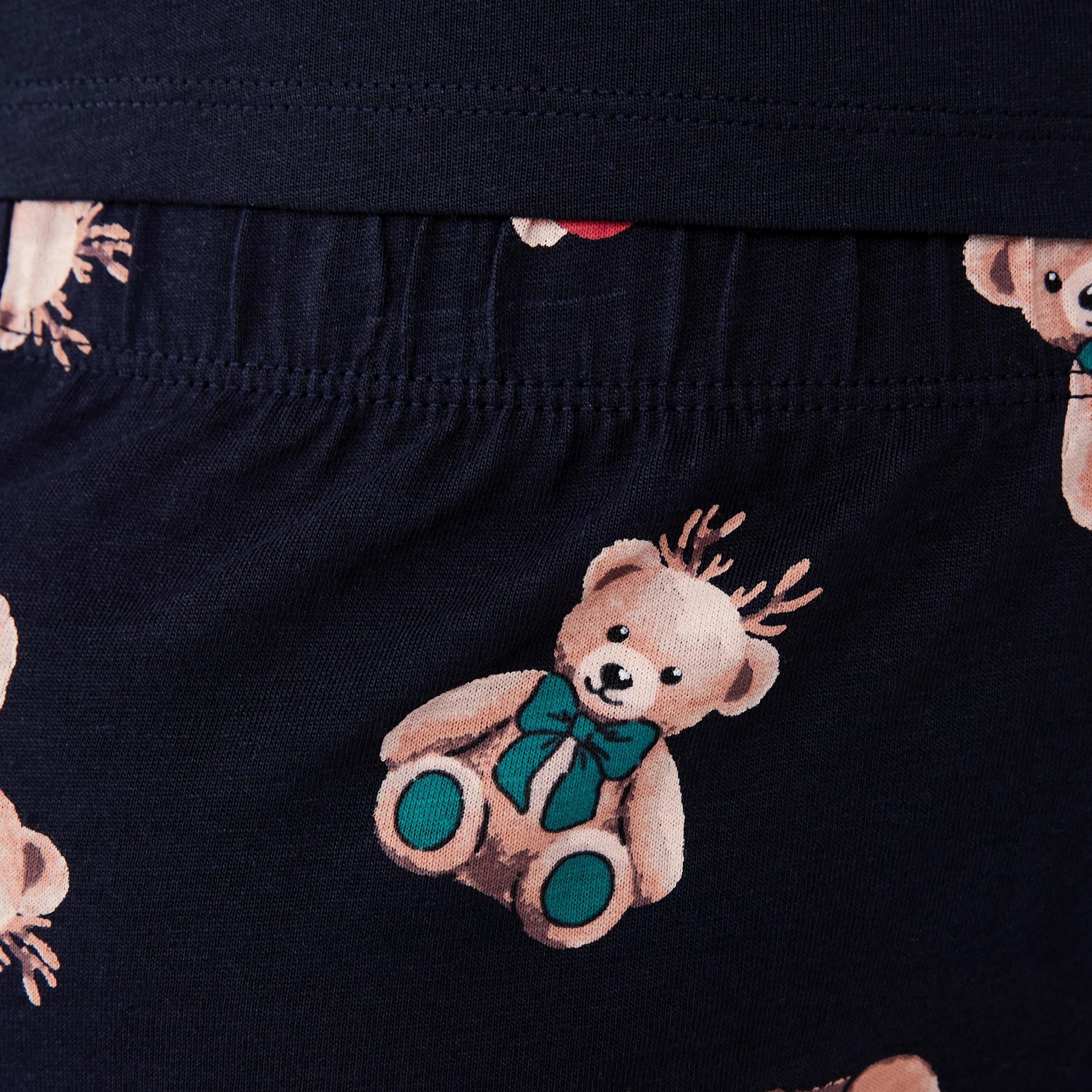 6 Christmas Short Sleeve Knit T-shirt and Shorts Family Matching Knit Pyjama Set Xmas Bear, 6 of 7