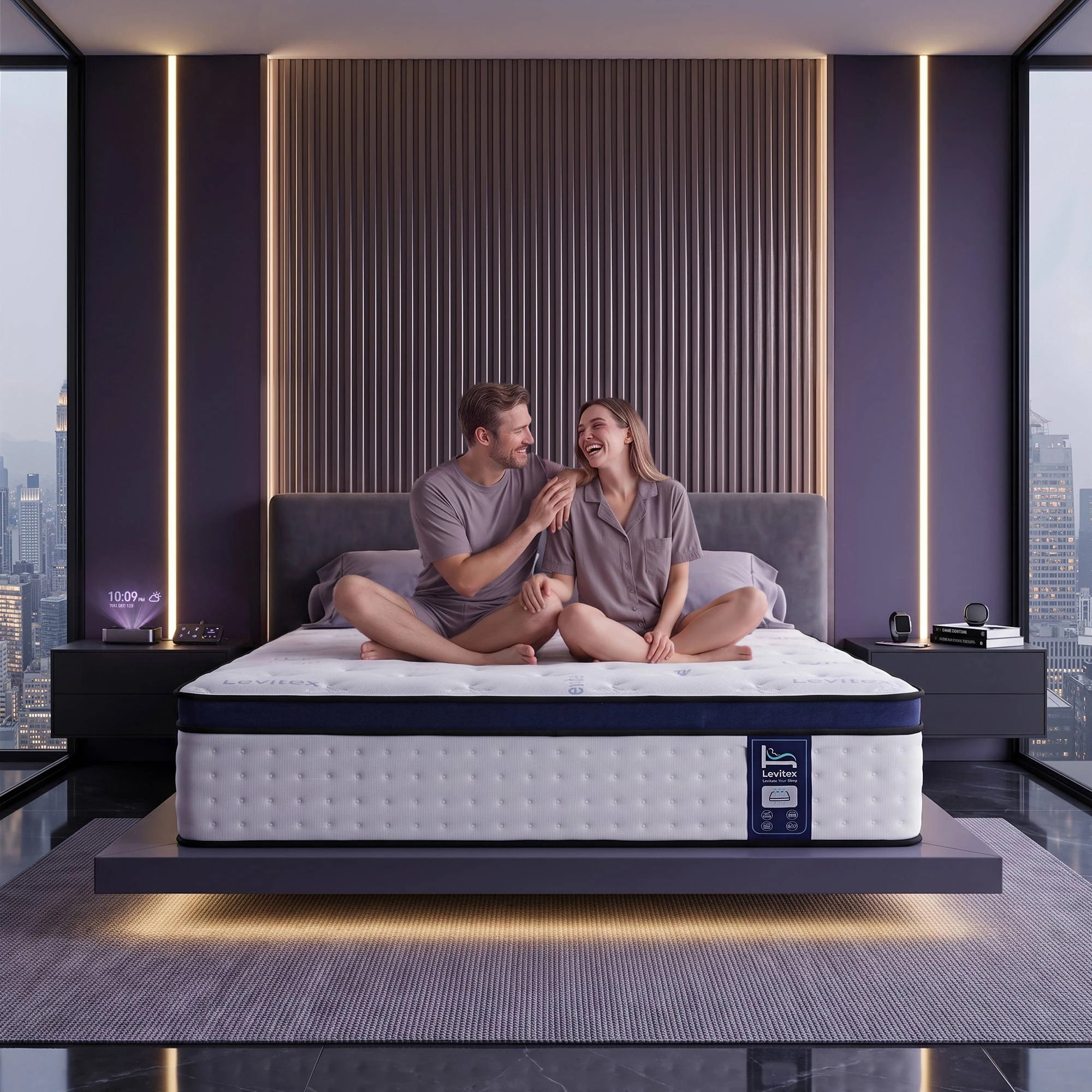10 Levitex Mattress 35CM 7-Zone Spring Triple Cooling Dynamic Motion Isolation - Queen Bed - Multi, 10 of 10