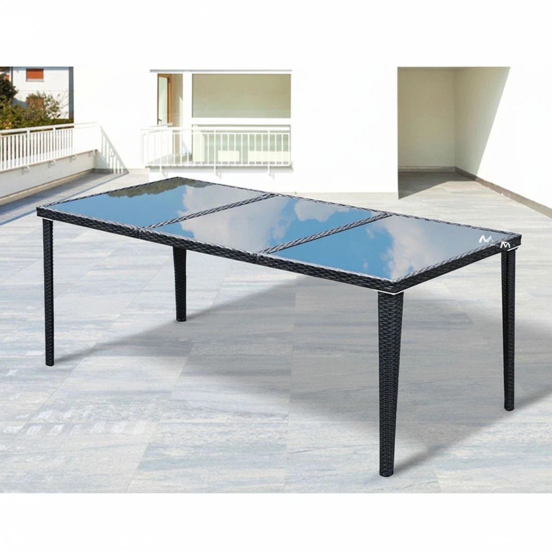 4 Gardeon Outdoor Dining Set 9 Piece Wicker Lounge Setting - Black, 4 of 7