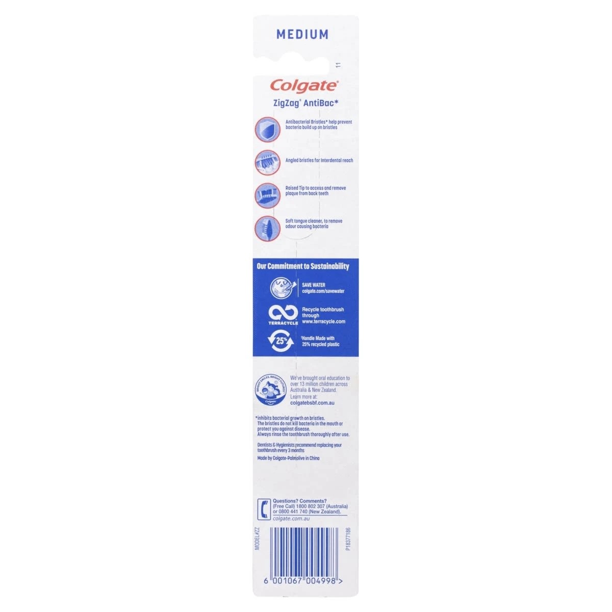 4 Colgate Zig Zag Medium Bristles Manual Toothbrush, 4 of 8