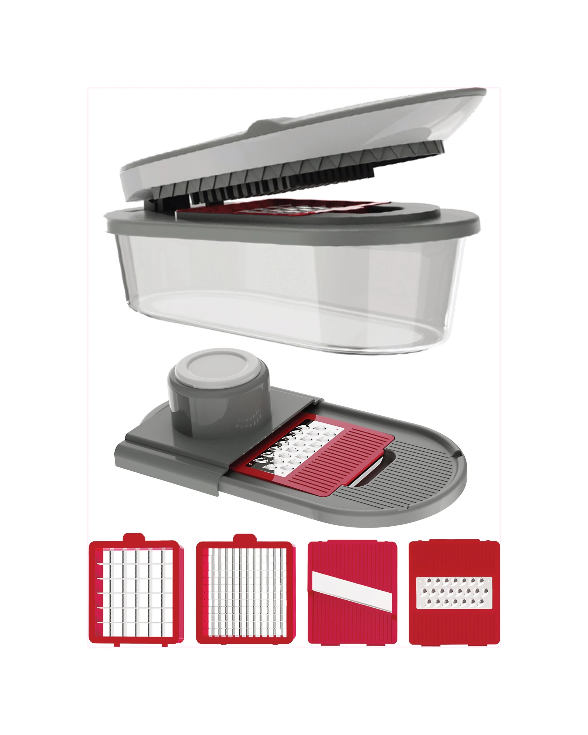 1 Global Shop Direct Chopzilla All-In-One Multi-Functional Food Preparation Tool Chop Dice Slice Grate Vegetables, 1 of 7