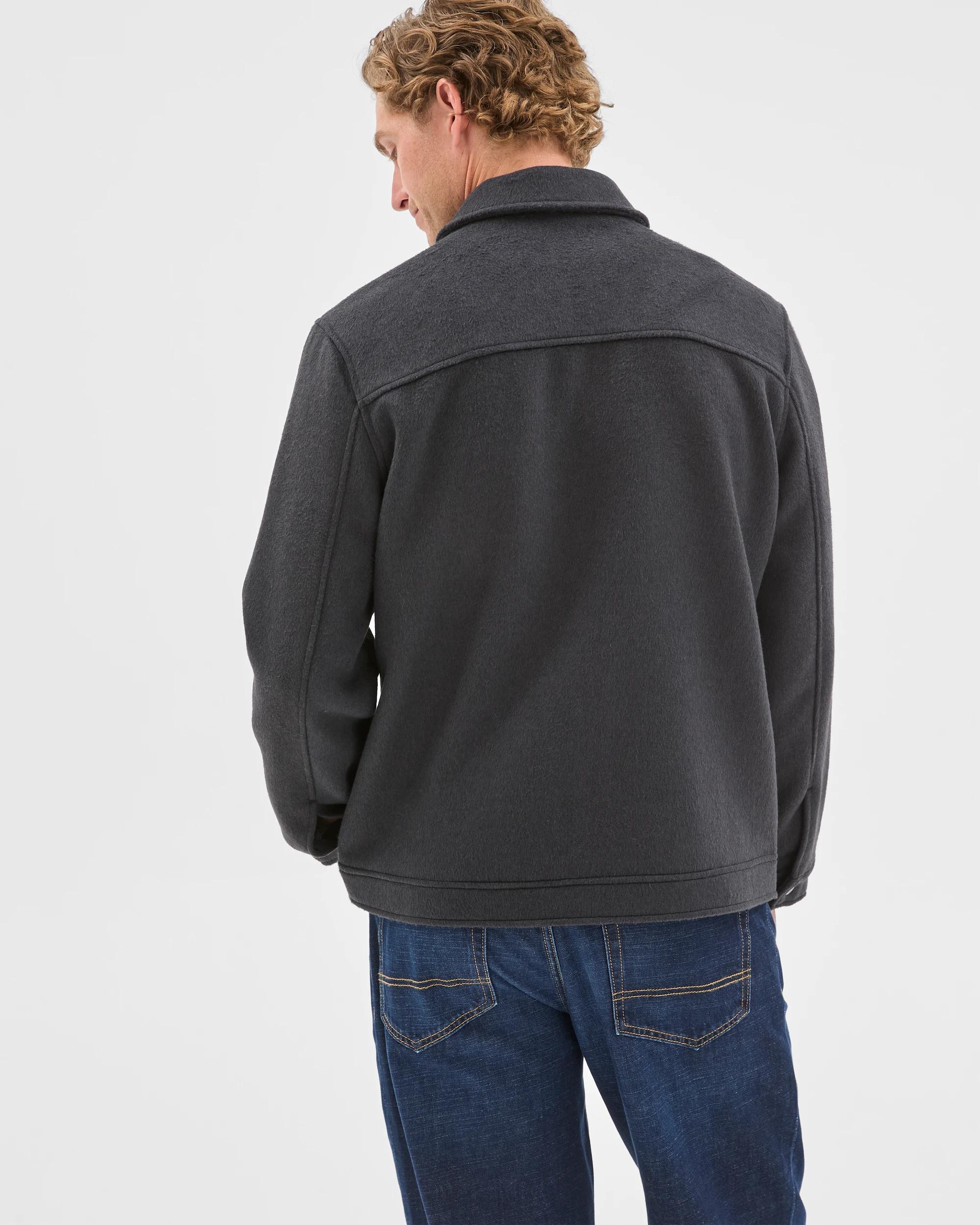 7 Preview Melton Jacket BLACK, 7 of 7