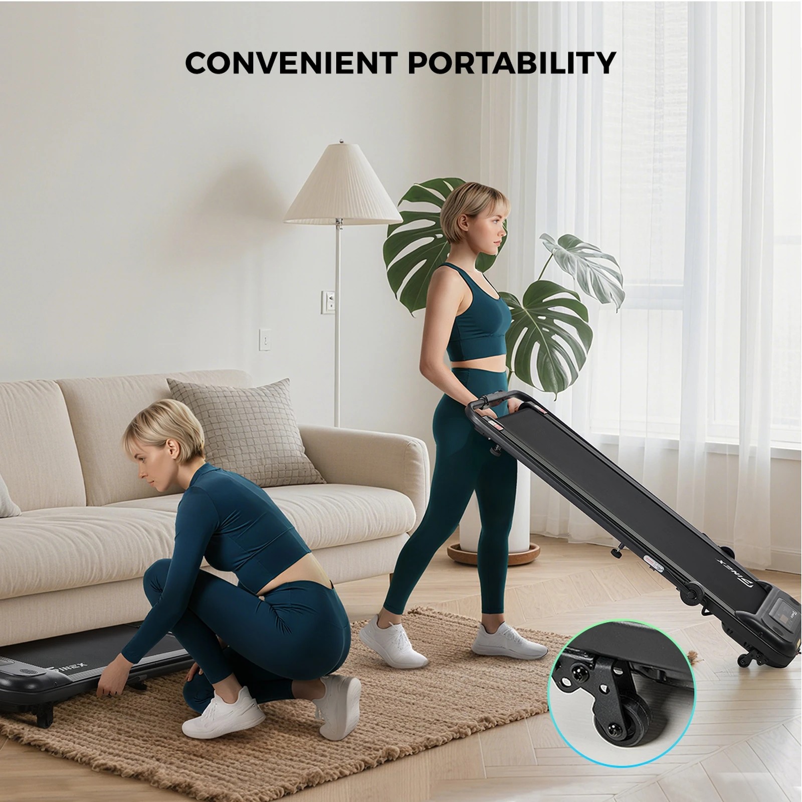 10 Finex Electric Walking Pad Foldable Under-Desk Treadmill - Black, 10 of 10