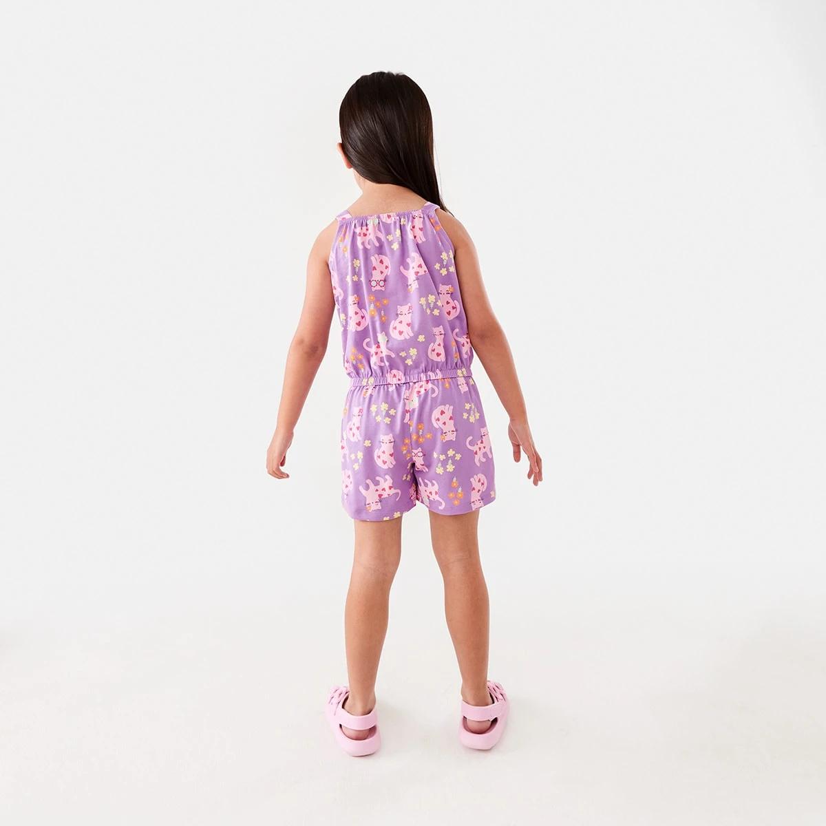 5 Jersey Playsuit Prpl Cat, 5 of 8