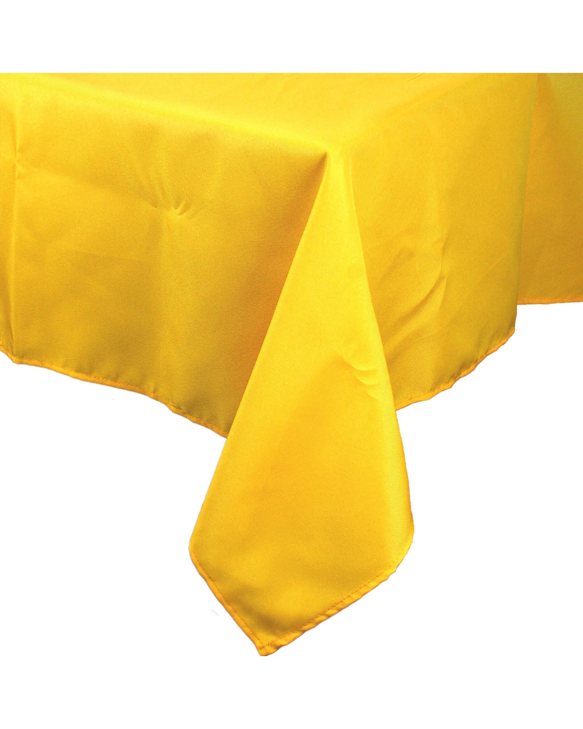 1 Party Maker Yellow Rectangular Fabric Tablecloth 137cm x 243cm, 1 of 1