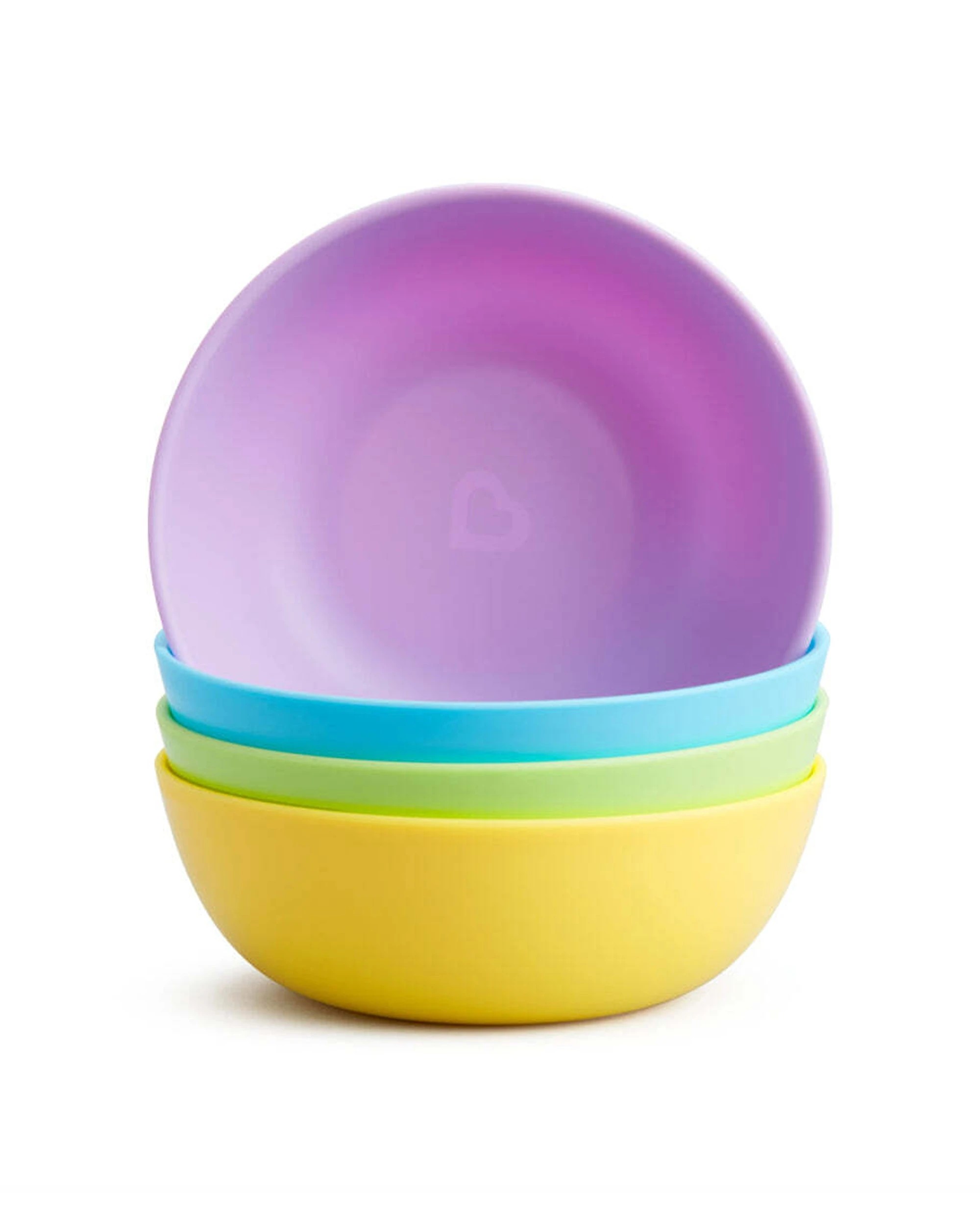 1 Munchkin Bowl Set 4 Pack High Sided Dishwasher And Microwave Safe 6 Months Plus - Assorted, 1 of 8