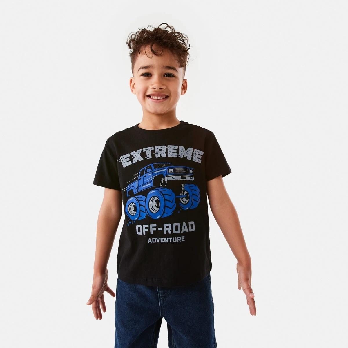 1 Chest Print T-shirt Blk Extrem, 1 of 8