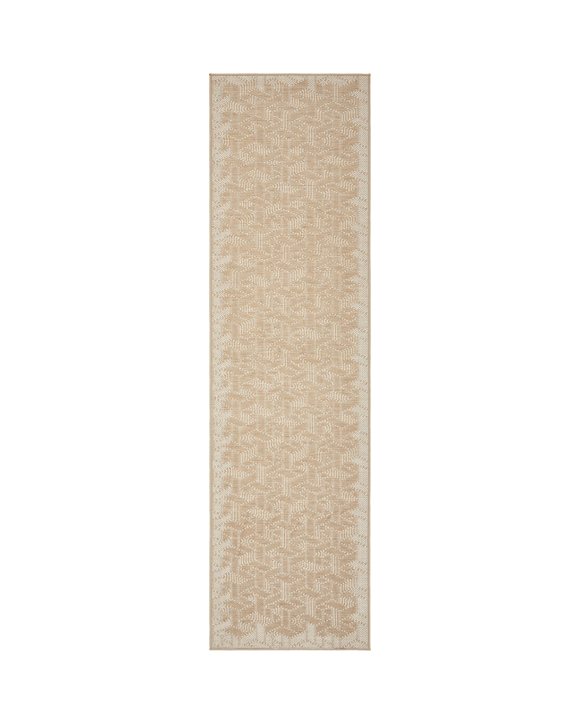 Common Ground Rugs Palmline Kudo 400x80cm - Large Runner Power Loomed Pet Friendly Washable Outdoor Rug - Natural