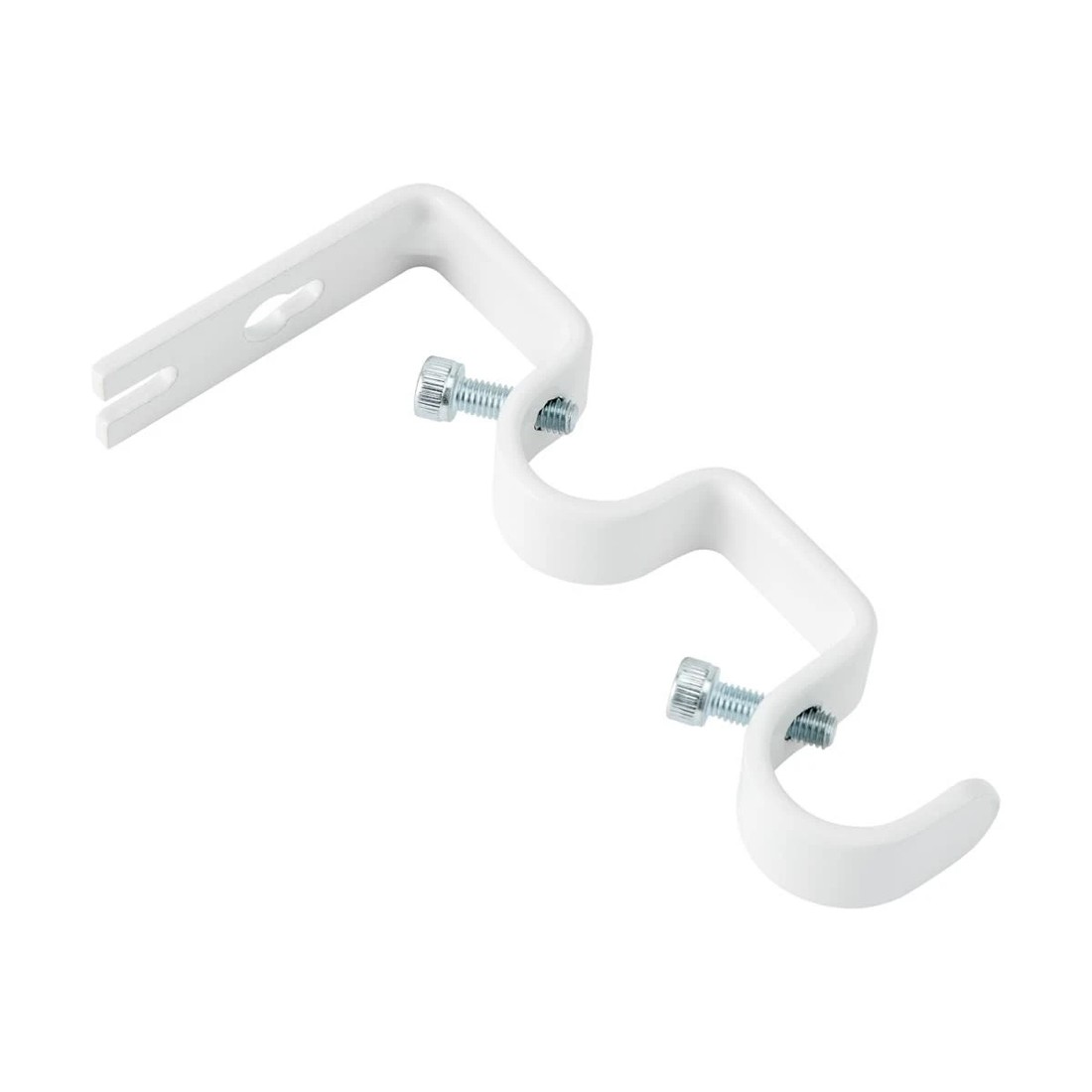 2 Double Curtain Rod Bracket - White, 2 of 4