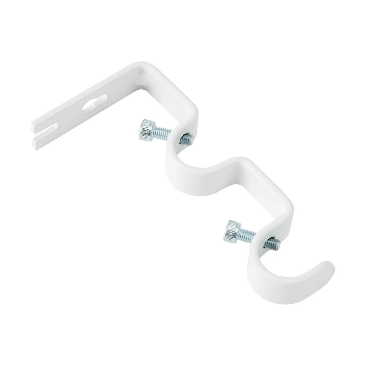 2 Double Curtain Rod Bracket - White, 2 of 4