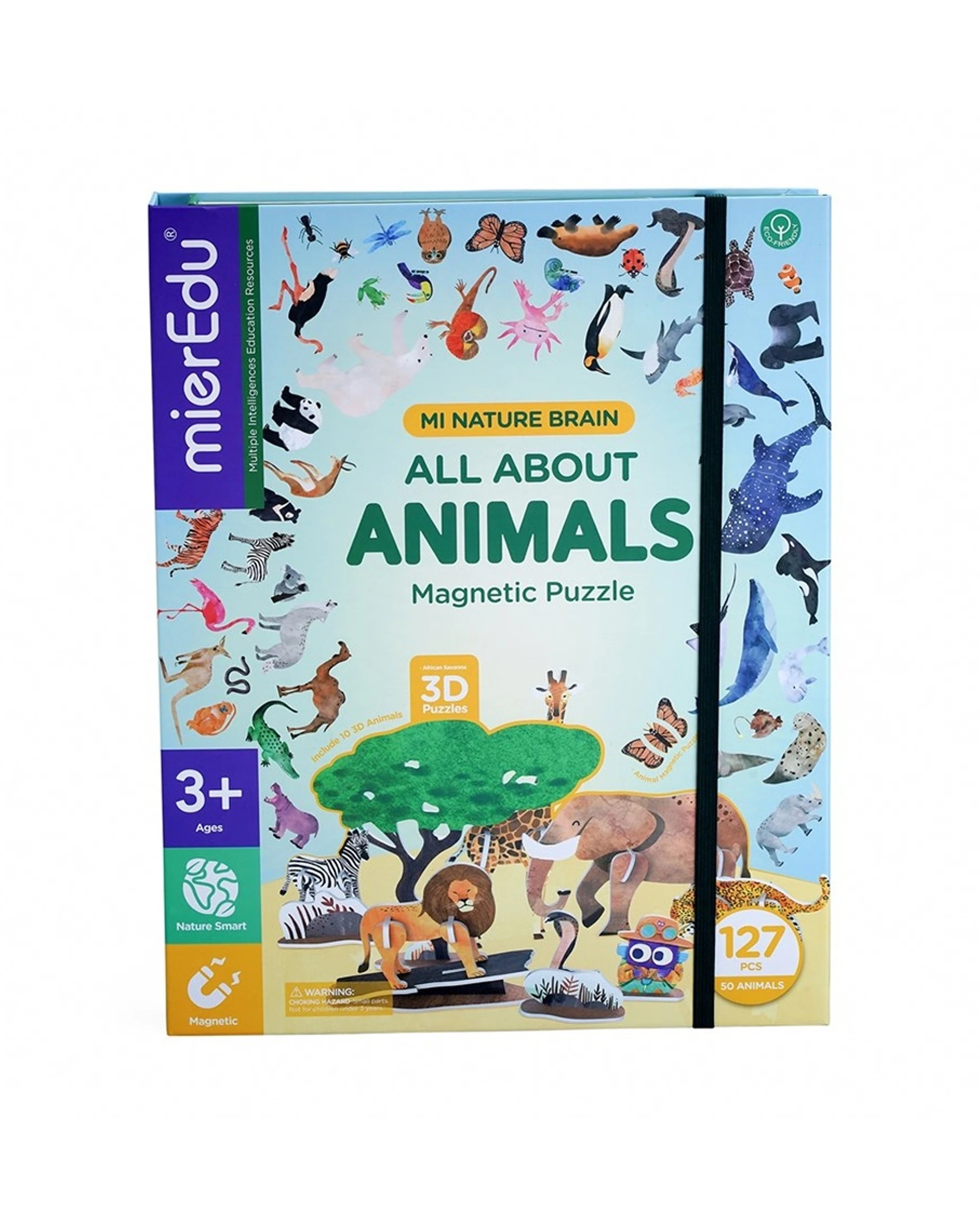 1 Mieredu Magnetic Puzzle All About Animals Educational Kids Children Learning Toy, 1 of 3