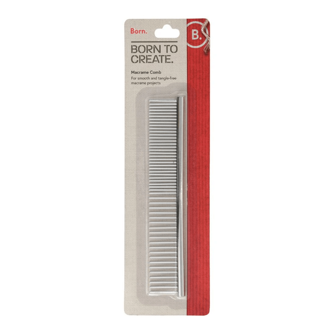 1 Born Macrame Comb, 1 of 2