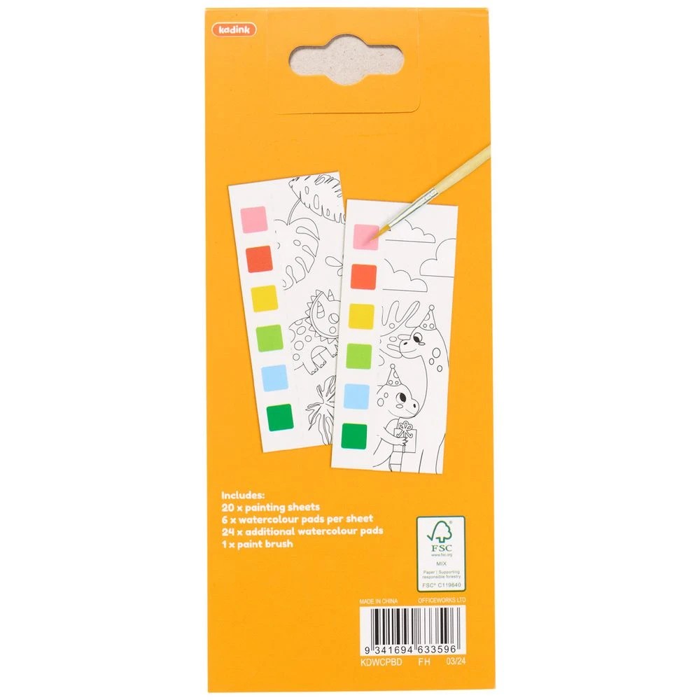 2 Kadink Water Colour Painting Book Dinosaur, 2 of 6
