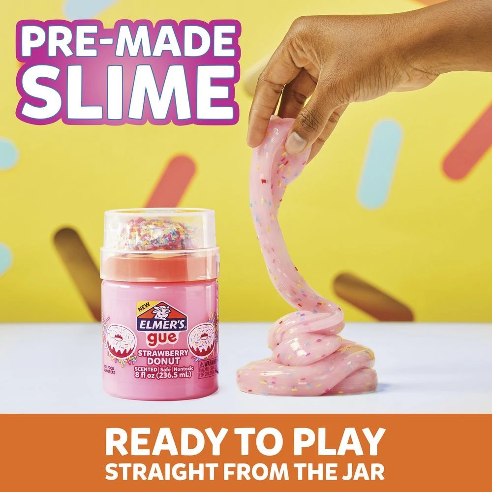 3 Elmer's Premade Slime Strawberry Donut Mix-in Gue 236.5mL, 3 of 6