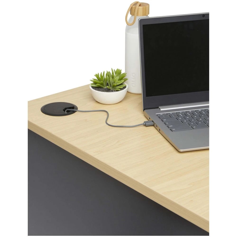 5 Toro Straight Desk 1800mm Maple/Grey Desks, Tables and Workstations, 5 of 6