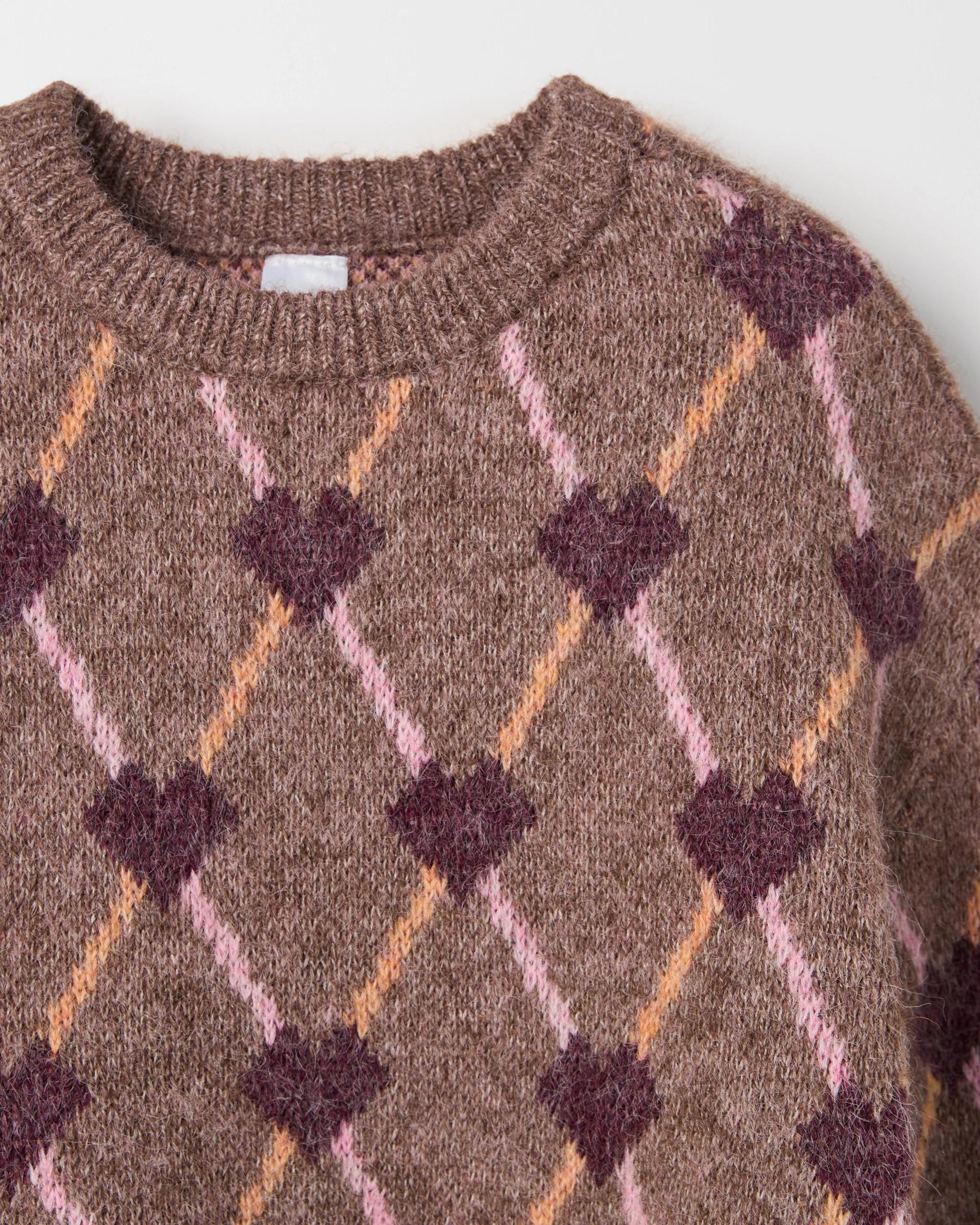 6 Target Kids Argyle Knit Jumper HEARTS BROWN, 6 of 6
