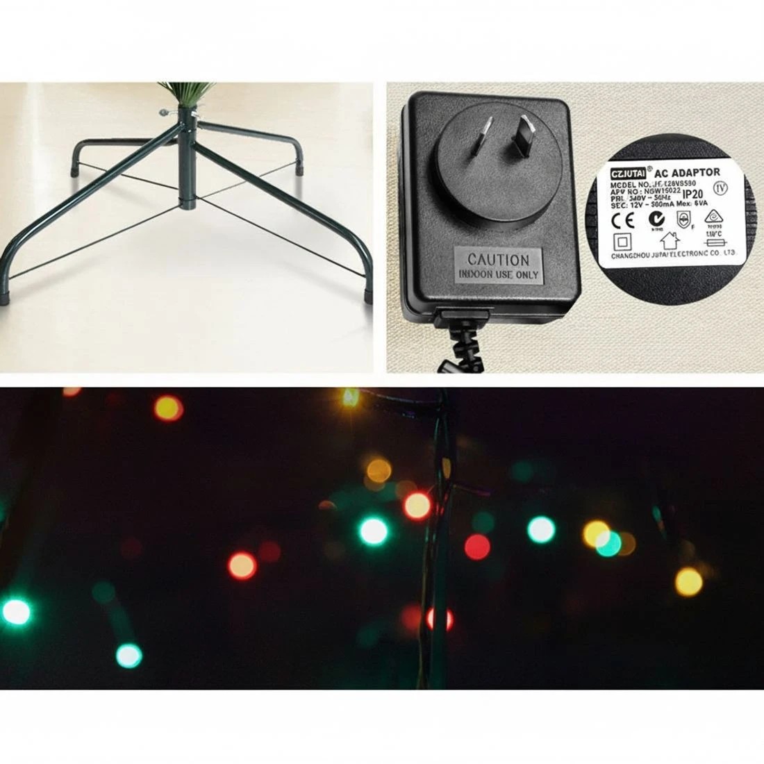 1 Jingle Jollys 1.2m Christmas Tree Optic Fibre LED Xmas tree Colour - Green, 1 of 8
