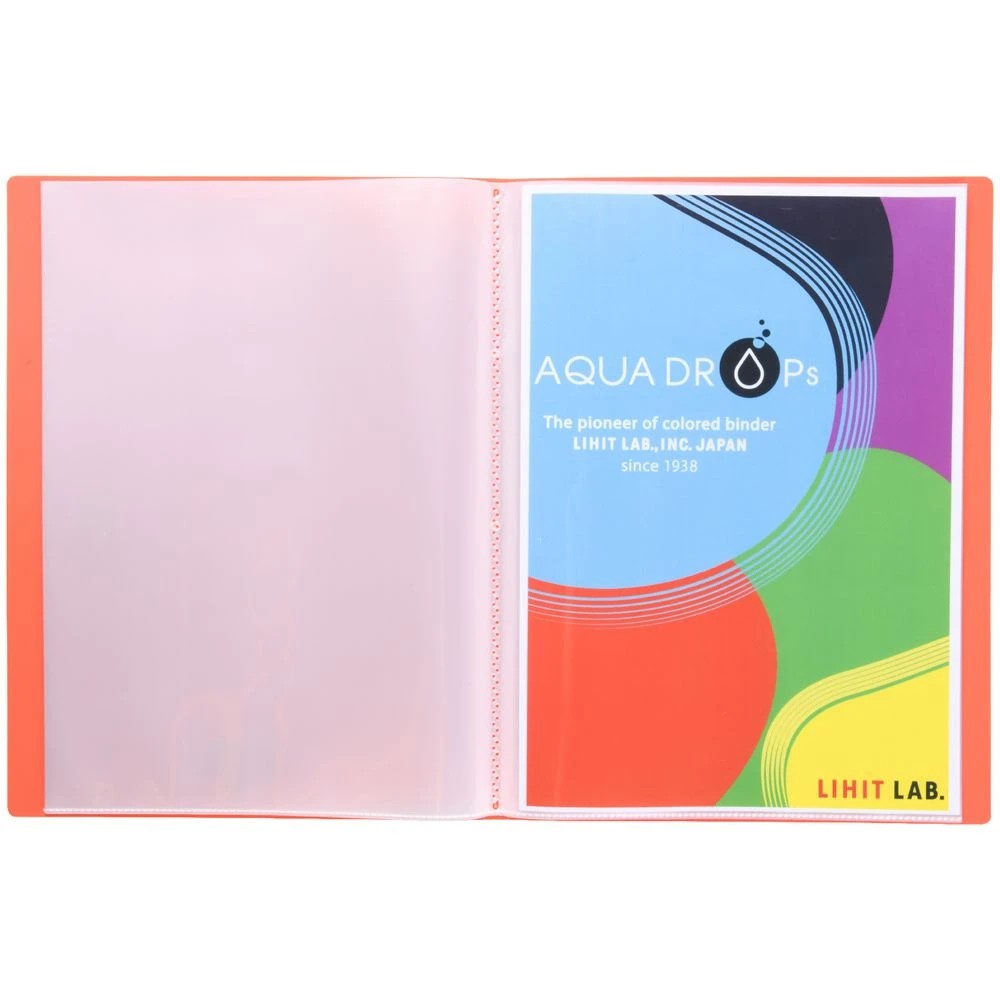 4 Aqua Drops Display Book A4 20 Pockets Vivid Red, 4 of 4