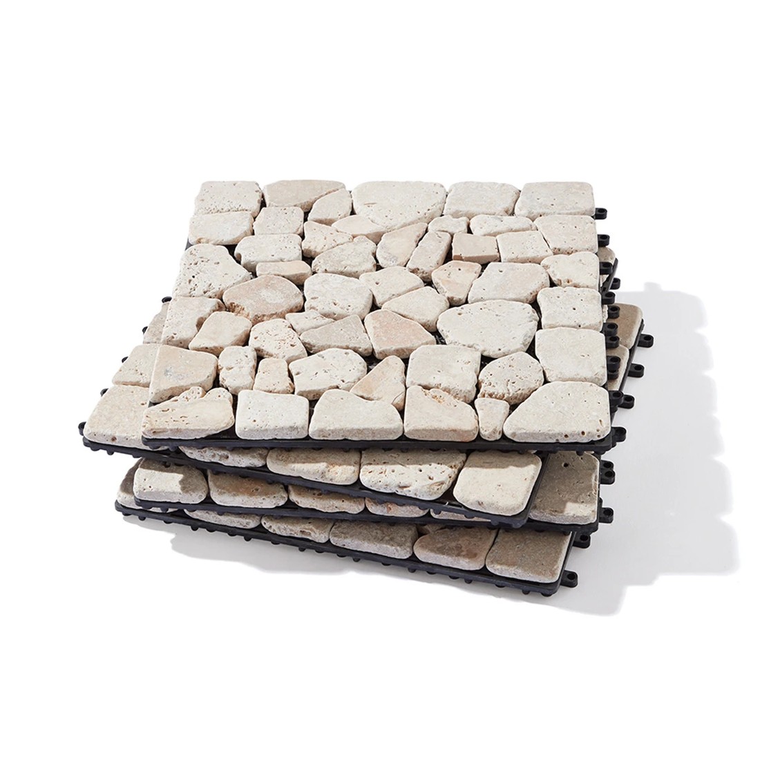 6 4 Pack Light Stone Decking Tiles, 6 of 6
